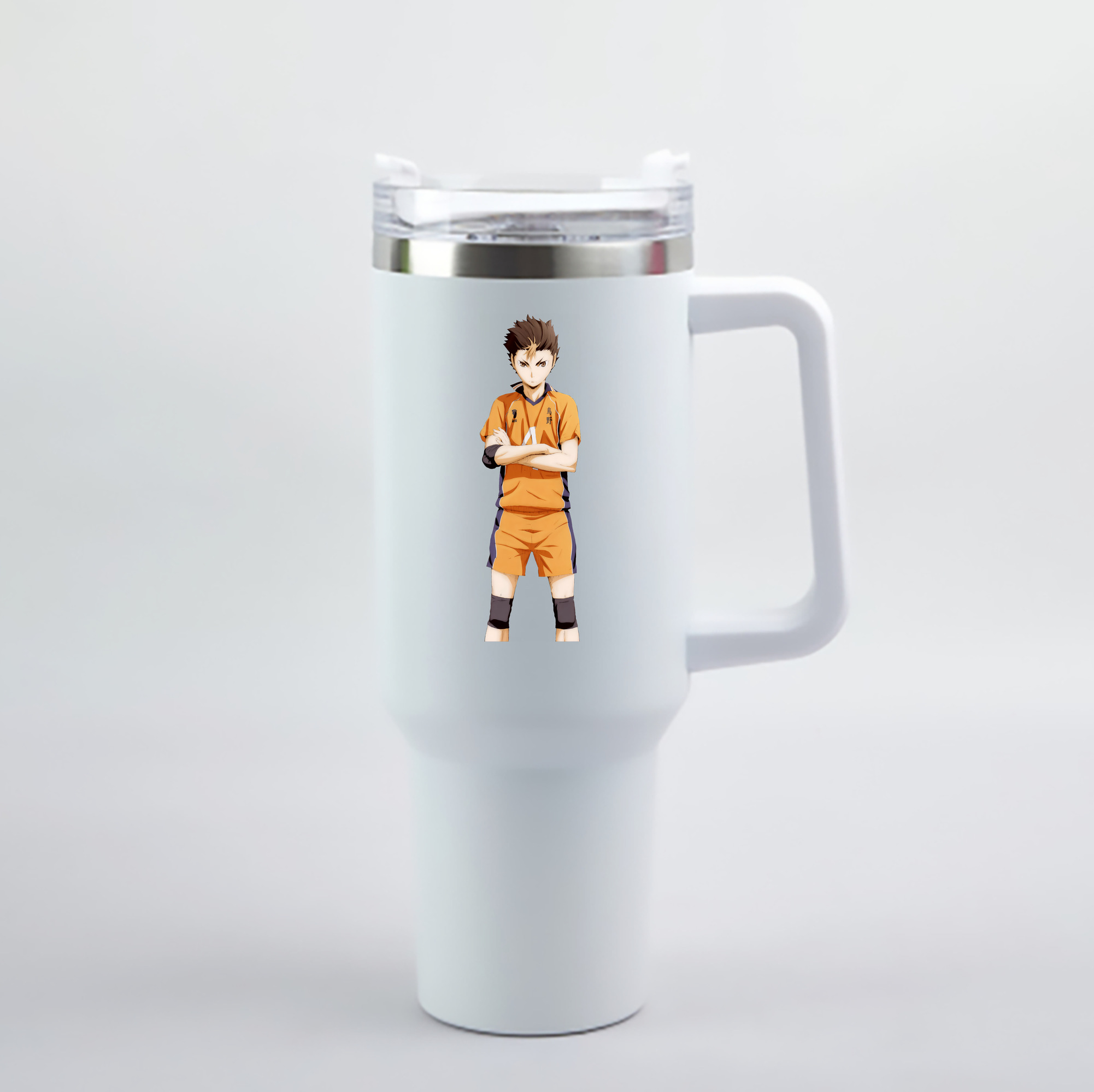 （画像用） ハイキュー!! Haikyu!! 1200mL車用タンブラー - クリスタルステッカー（プラスチックストロー付き）