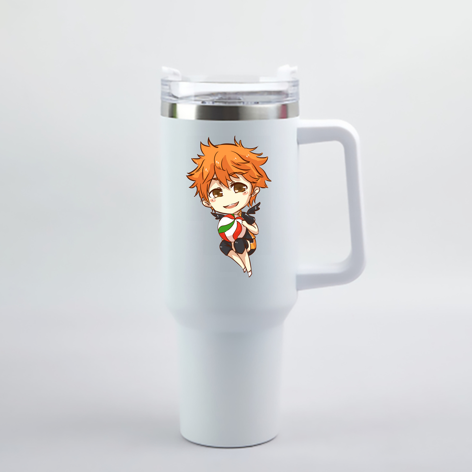 （画像用） ハイキュー!! Haikyu!! 1200mL車用タンブラー - クリスタルステッカー（プラスチックストロー付き）