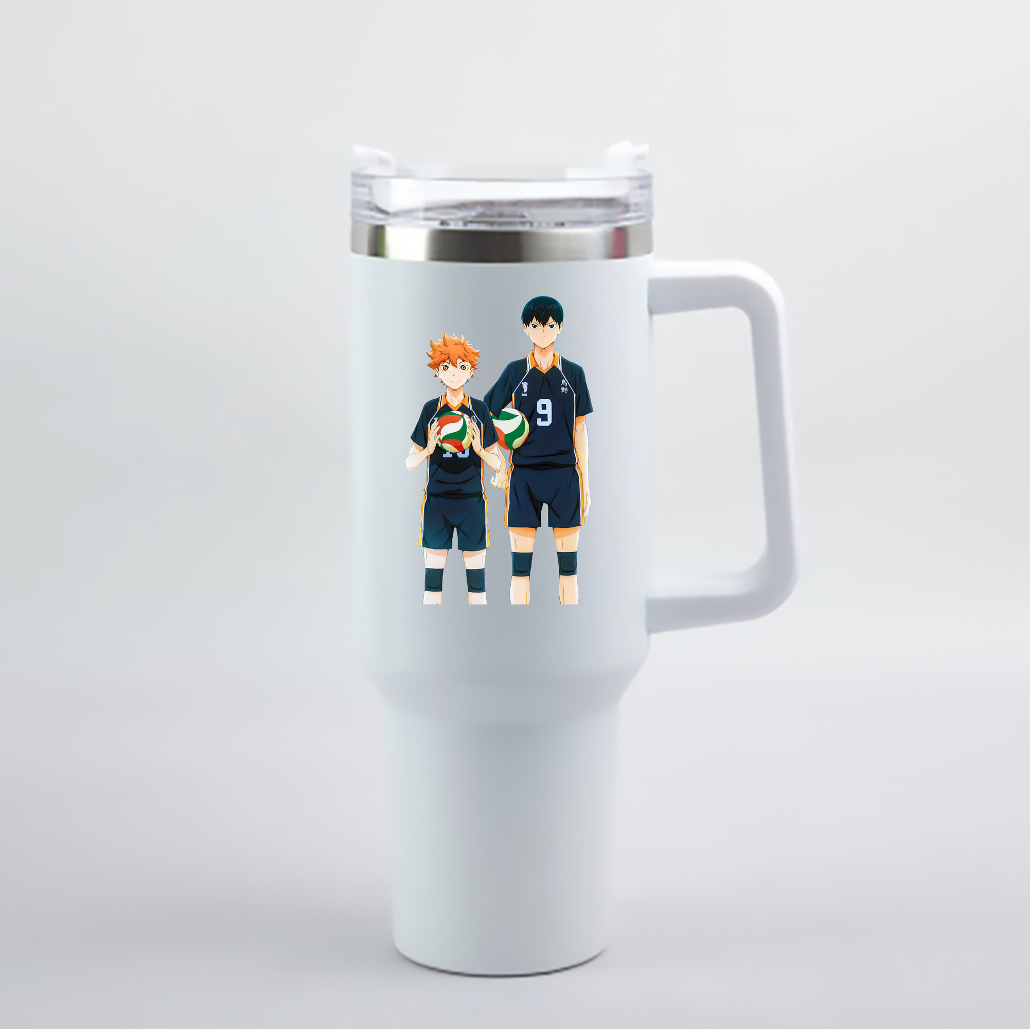 （画像用） ハイキュー!! Haikyu!! 1200mL車用タンブラー - クリスタルステッカー（プラスチックストロー付き）