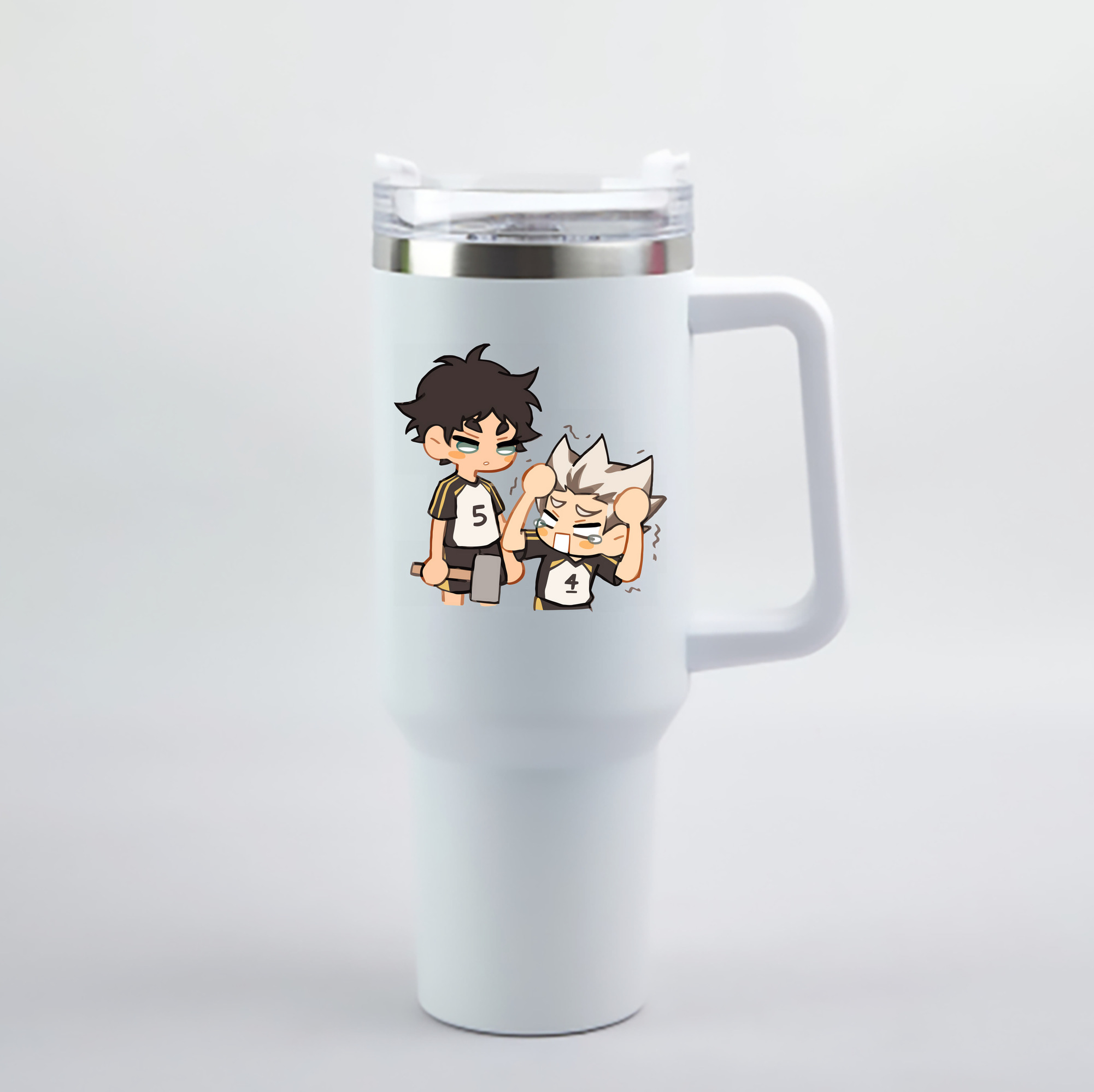 （画像用） ハイキュー!! Haikyu!! 1200mL車用タンブラー - クリスタルステッカー（プラスチックストロー付き）