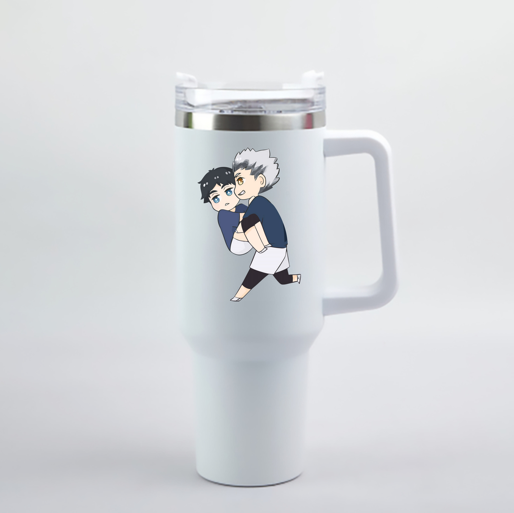 （画像用） ハイキュー!! Haikyu!! 1200mL車用タンブラー - クリスタルステッカー（プラスチックストロー付き）