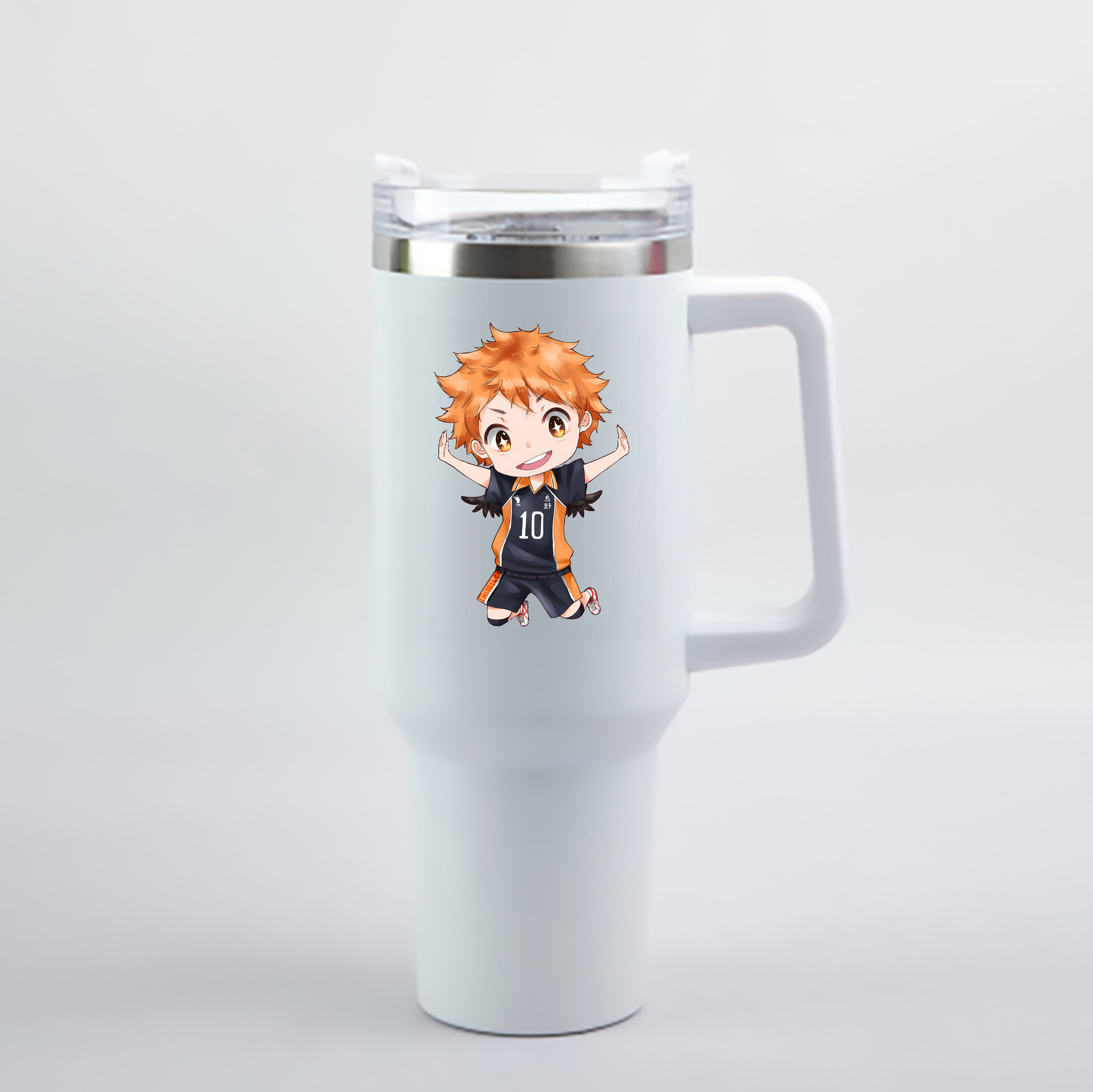 （画像用） ハイキュー!! Haikyu!! 1200mL車用タンブラー - クリスタルステッカー（プラスチックストロー付き）