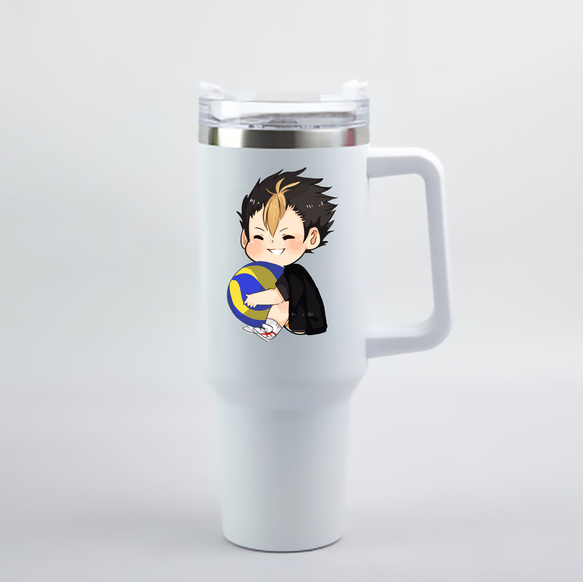 （画像用） ハイキュー!! Haikyu!! 1200mL車用タンブラー - クリスタルステッカー（プラスチックストロー付き）