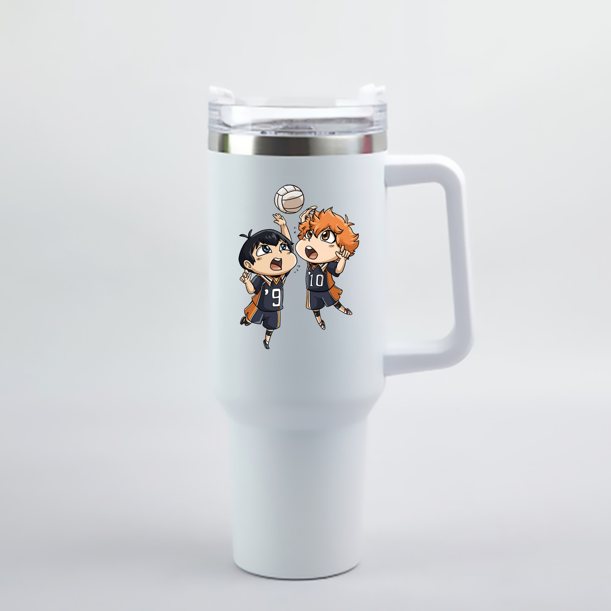 （画像用） ハイキュー!! Haikyu!! 1200mL車用タンブラー - クリスタルステッカー（プラスチックストロー付き）