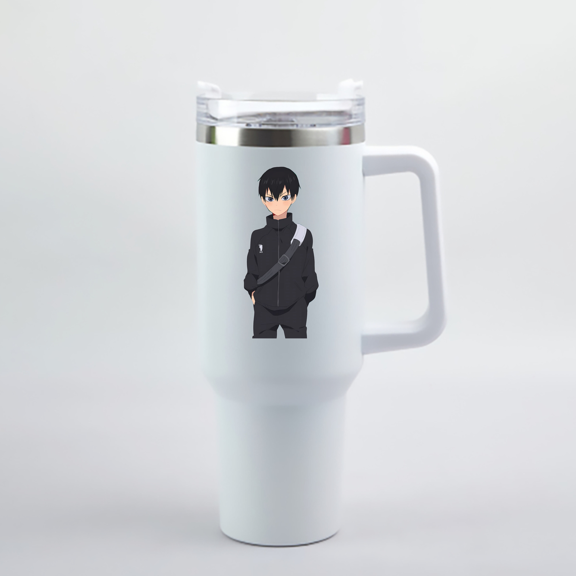 （画像用） ハイキュー!! Haikyu!! 1200mL車用タンブラー - クリスタルステッカー（プラスチックストロー付き）