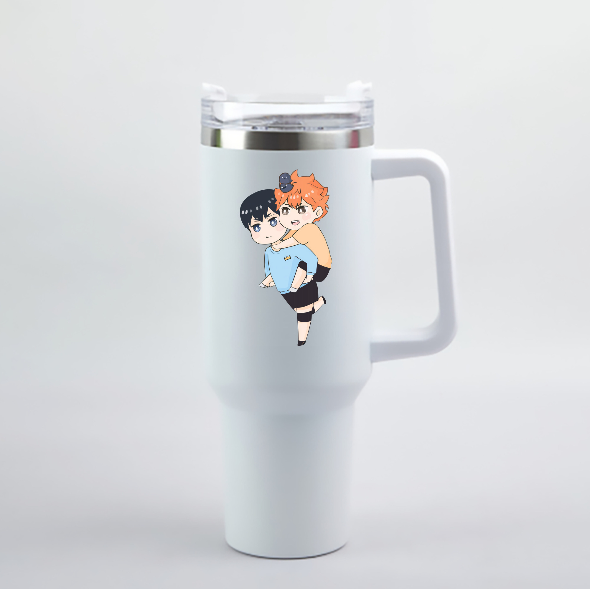 （画像用） ハイキュー!! Haikyu!! 1200mL車用タンブラー - クリスタルステッカー（プラスチックストロー付き）