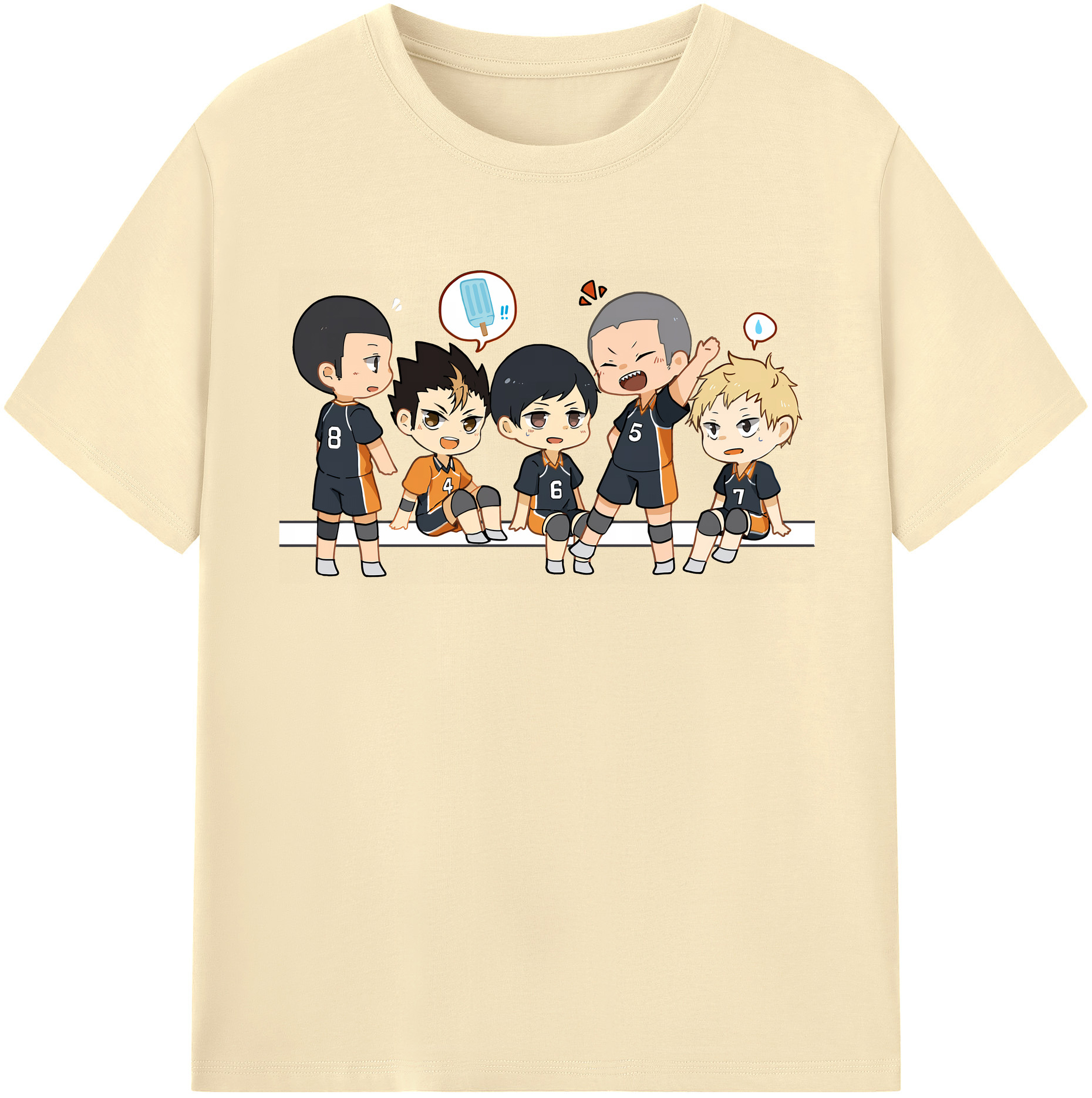 （画像用） ハイキュー!! Haikyu!! 綿100％半袖Tシャツ（フロントプリント）