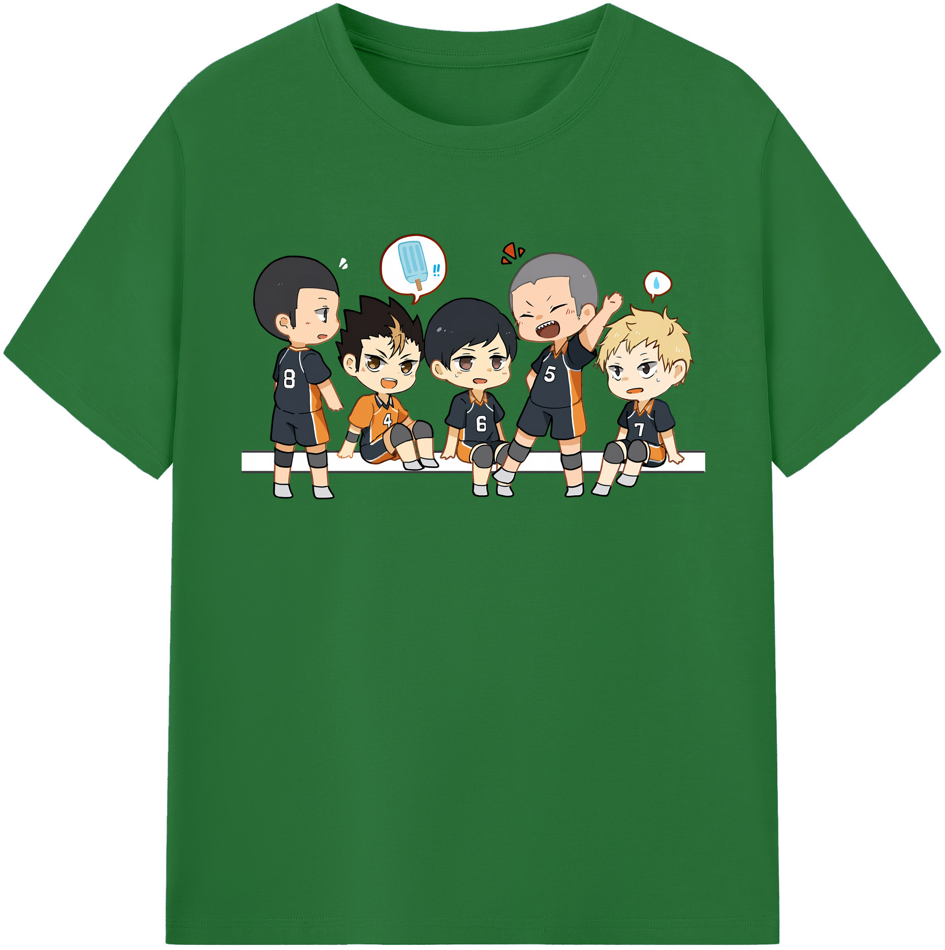 （画像用） ハイキュー!! Haikyu!! 綿100％半袖Tシャツ（フロントプリント）