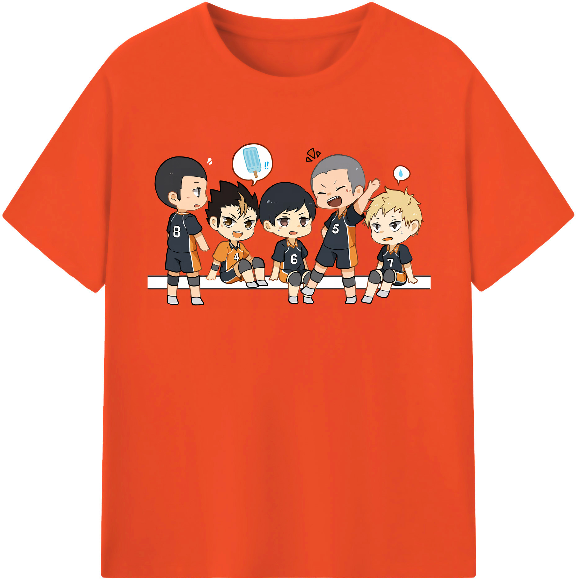 （画像用） ハイキュー!! Haikyu!! 綿100％半袖Tシャツ（フロントプリント）