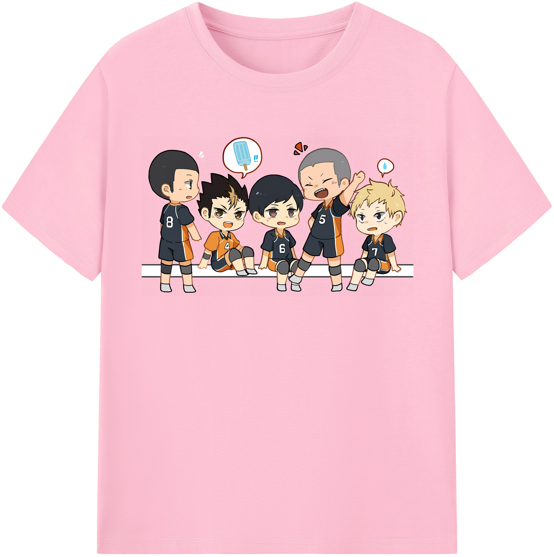 （画像用） ハイキュー!! Haikyu!! 綿100％半袖Tシャツ（フロントプリント）