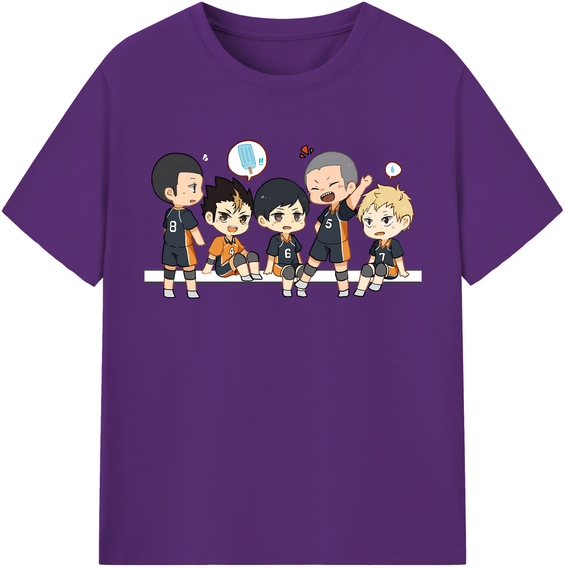 （画像用） ハイキュー!! Haikyu!! 綿100％半袖Tシャツ（フロントプリント）