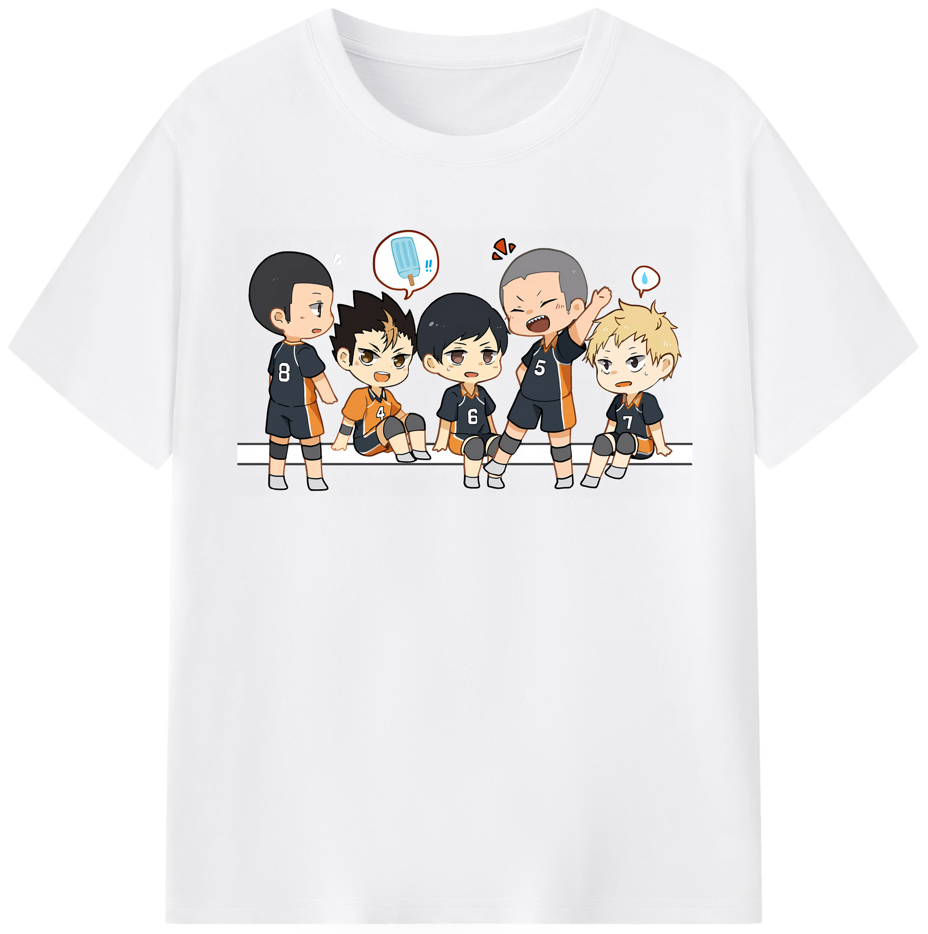（画像用） ハイキュー!! Haikyu!! 綿100％半袖Tシャツ（フロントプリント）