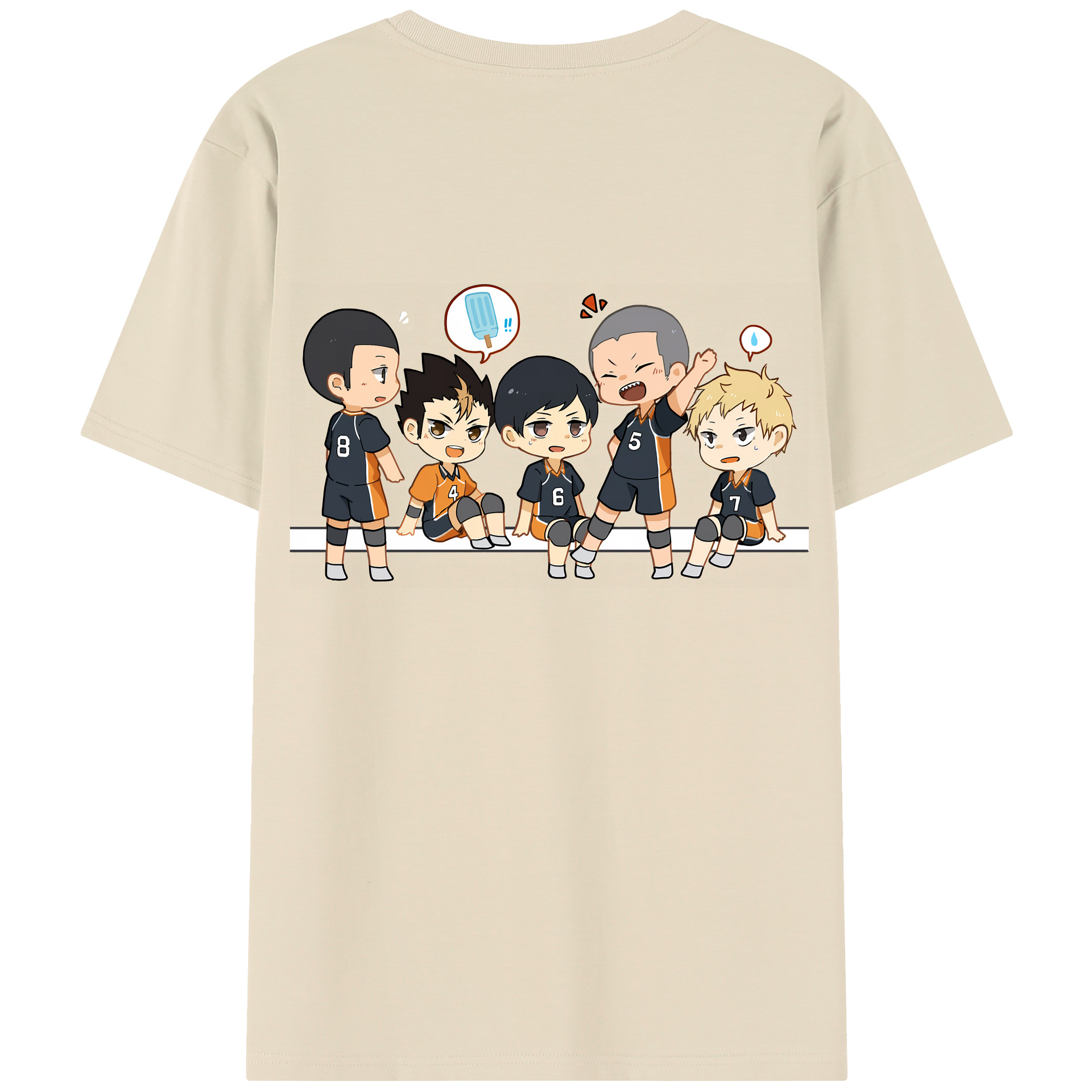 （画像用） ハイキュー!! Haikyu!! 綿100％半袖Tシャツ（背面プリント）