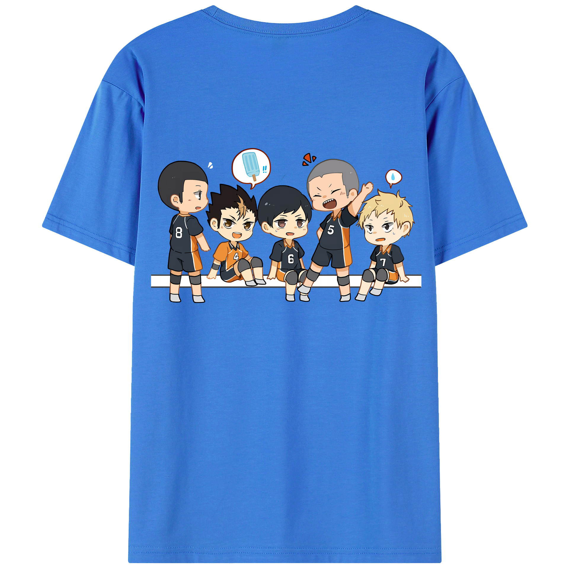 （画像用） ハイキュー!! Haikyu!! 綿100％半袖Tシャツ（背面プリント）