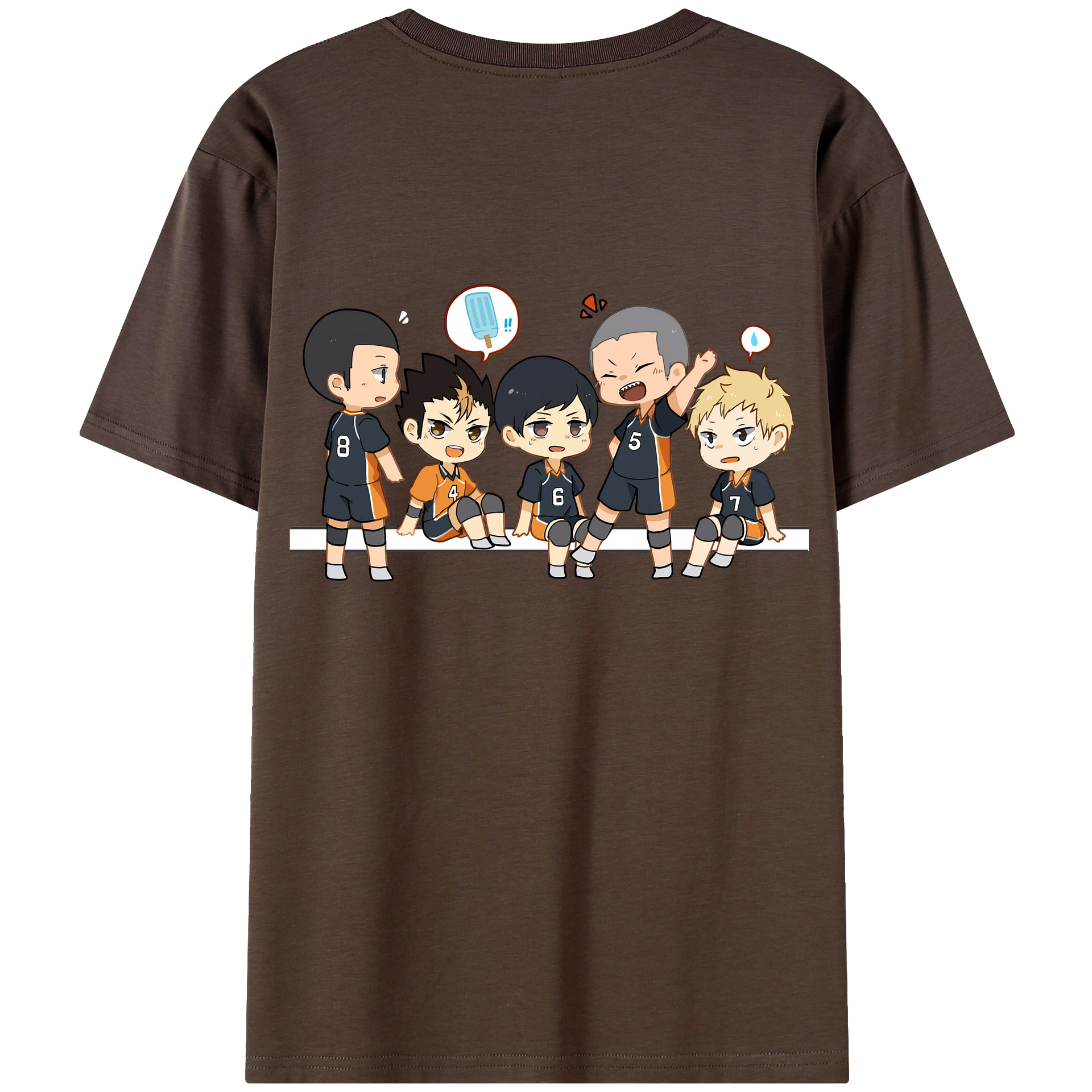 （画像用） ハイキュー!! Haikyu!! 綿100％半袖Tシャツ（背面プリント）