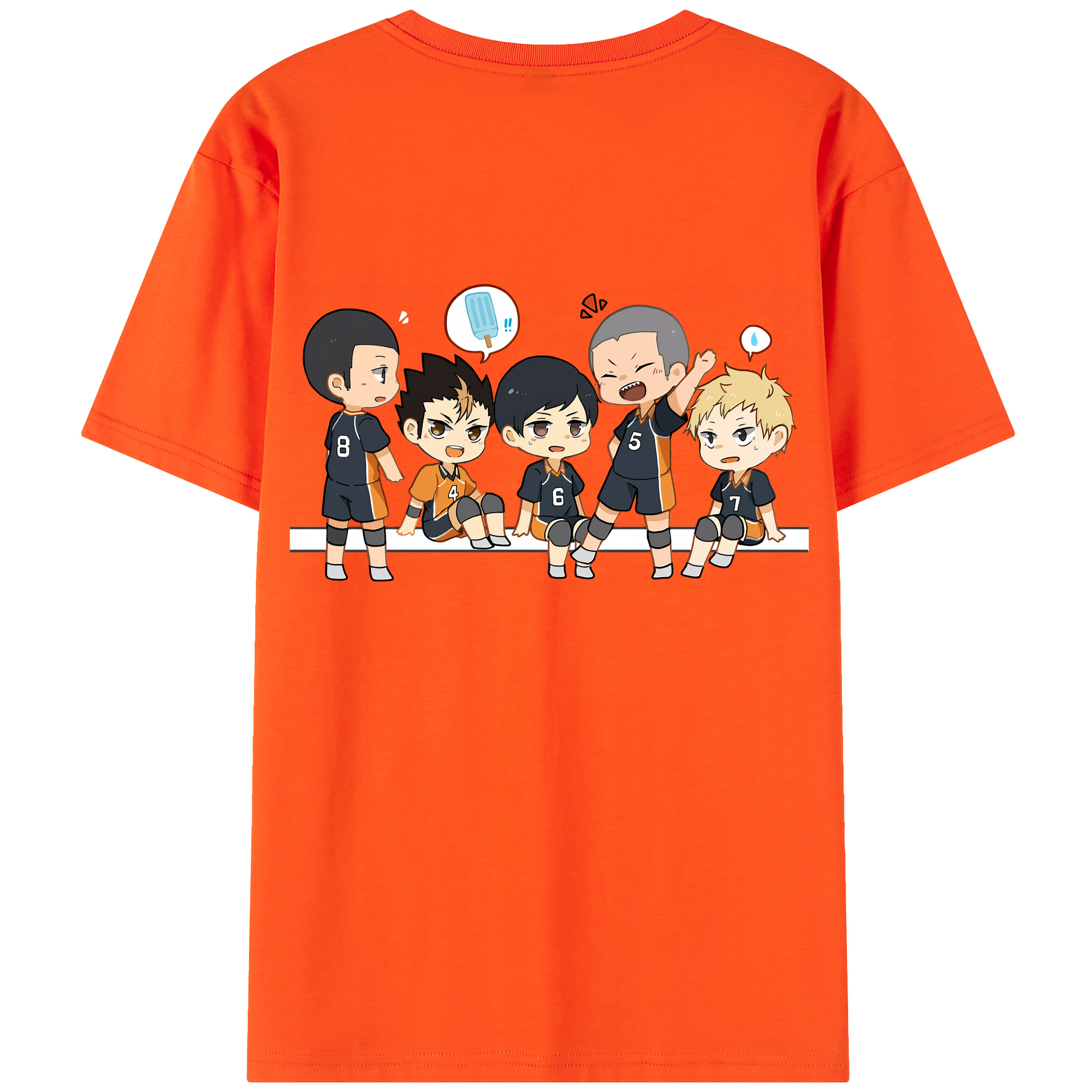 （画像用） ハイキュー!! Haikyu!! 綿100％半袖Tシャツ（背面プリント）