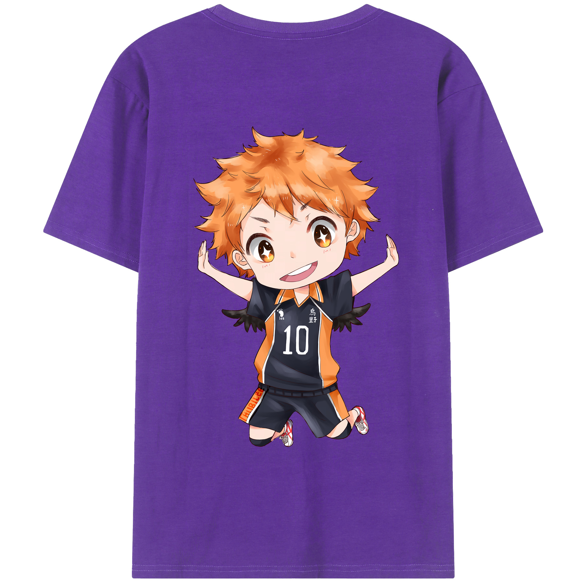 （画像用） ハイキュー!! Haikyu!! 綿100％半袖Tシャツ（背面プリント）