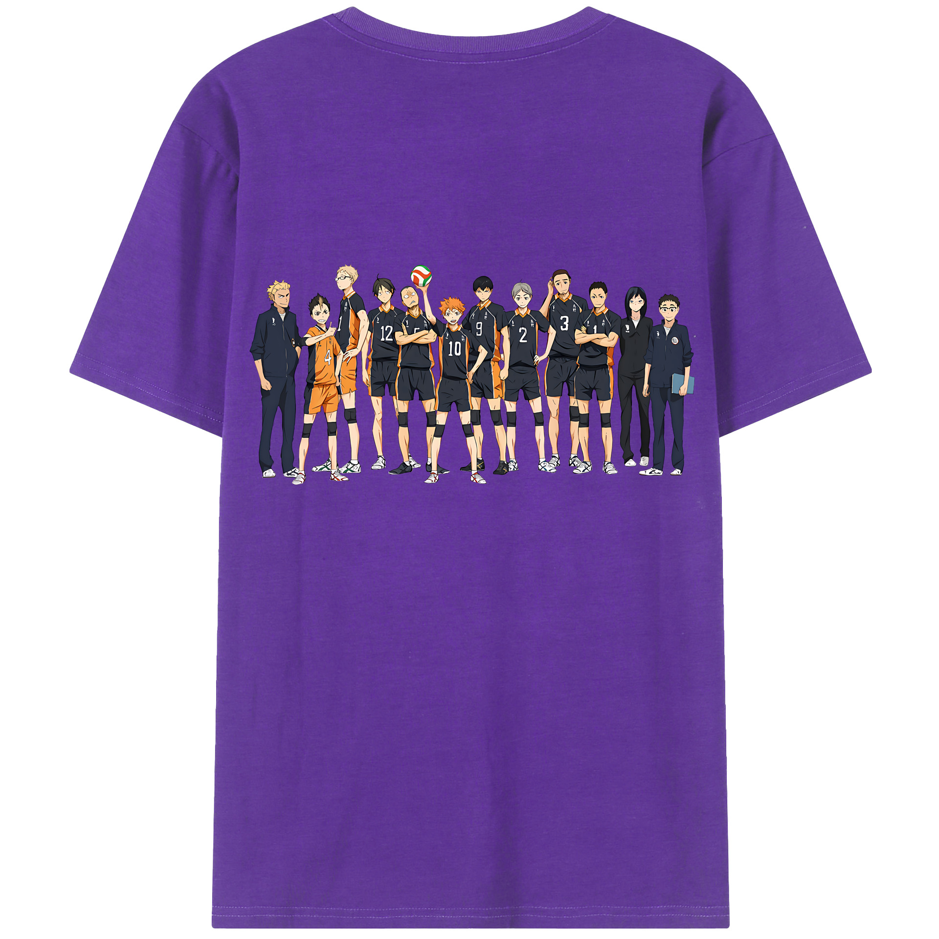 （画像用） ハイキュー!! Haikyu!! 綿100％半袖Tシャツ（背面プリント）