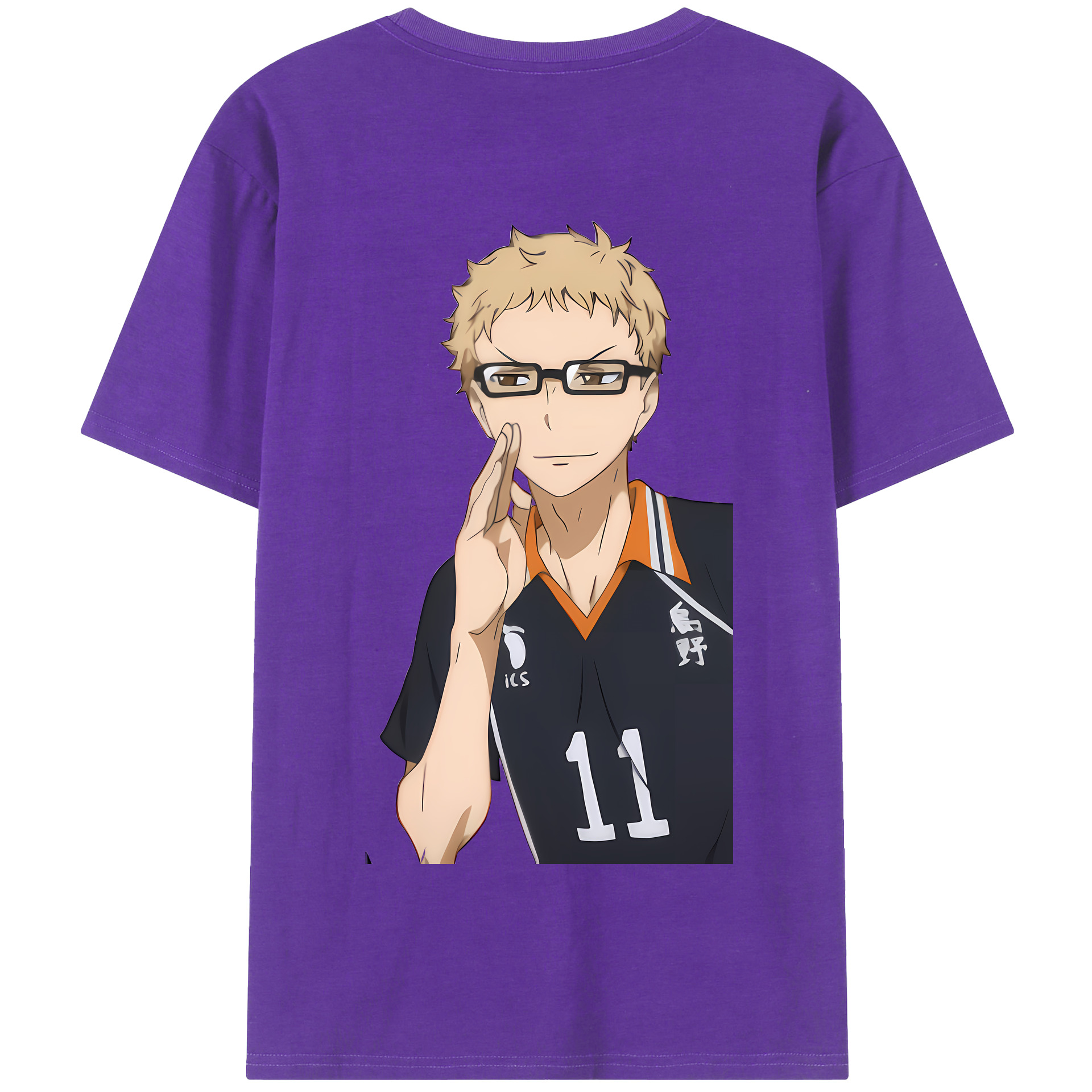 （画像用） ハイキュー!! Haikyu!! 綿100％半袖Tシャツ（背面プリント）