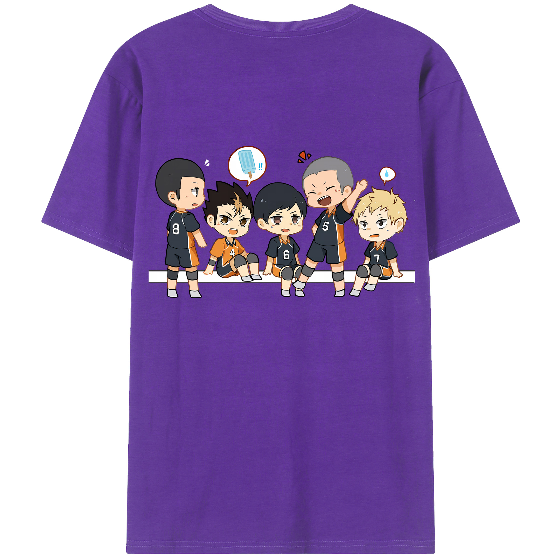 （画像用） ハイキュー!! Haikyu!! 綿100％半袖Tシャツ（背面プリント）