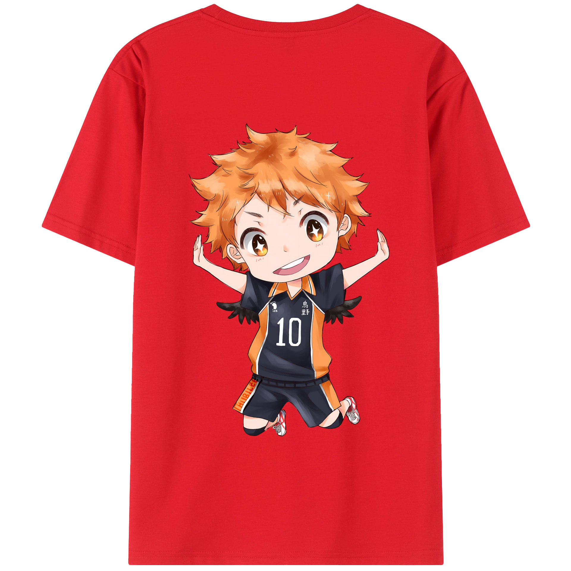（画像用） ハイキュー!! Haikyu!! 綿100％半袖Tシャツ（背面プリント）