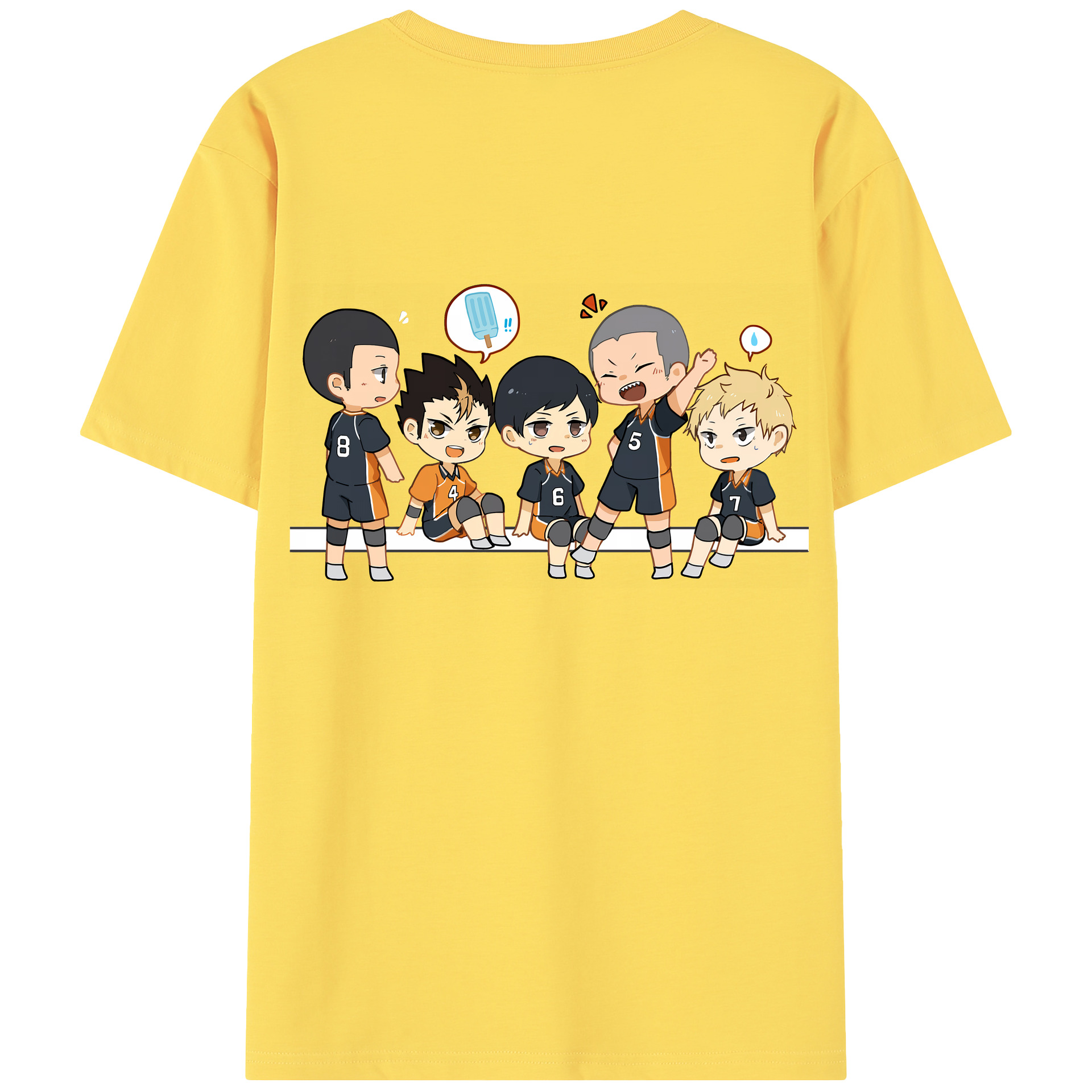 （画像用） ハイキュー!! Haikyu!! 綿100％半袖Tシャツ（背面プリント）