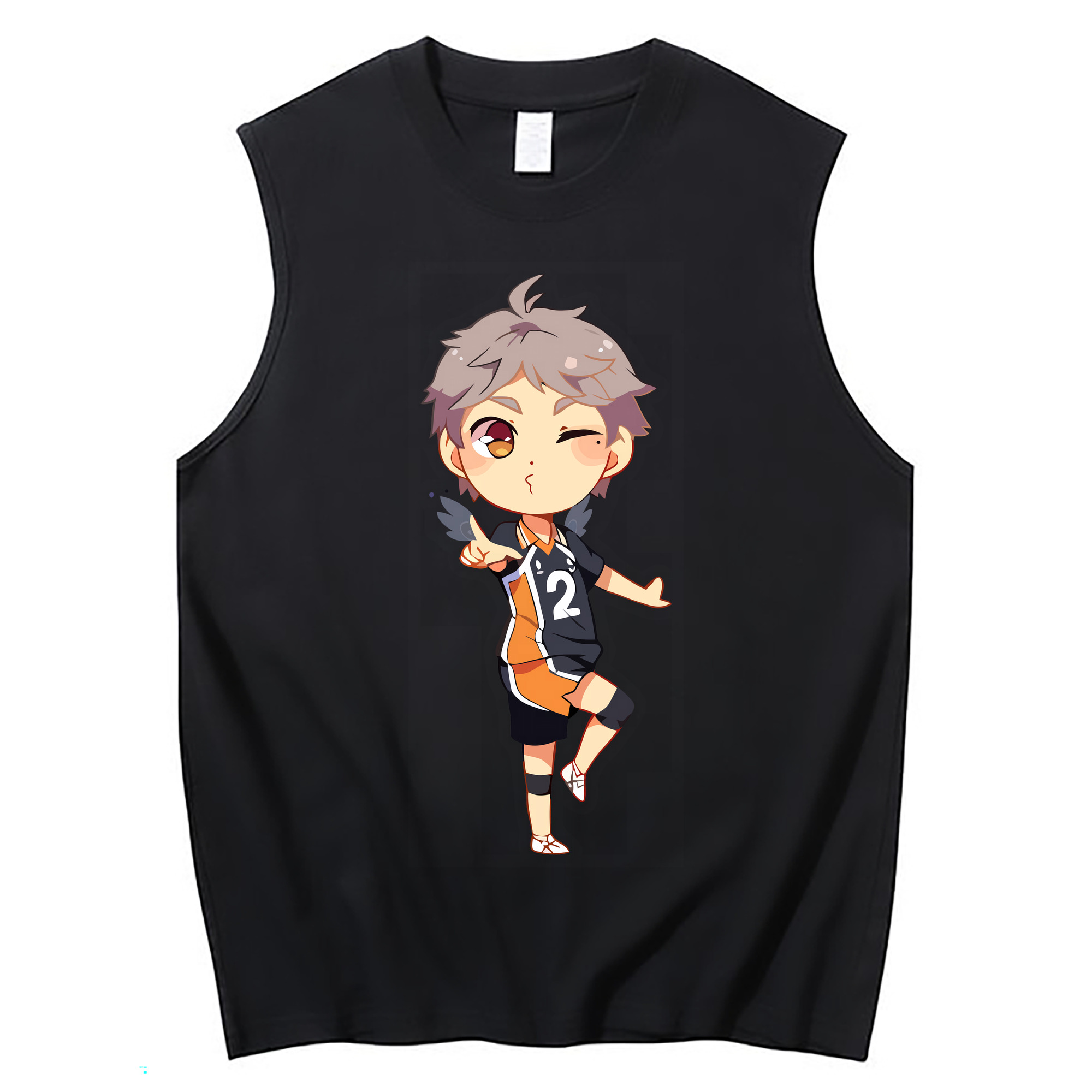 （画像用） ハイキュー!! Haikyu!! コットン100％タンクトップ（フロントプリント）