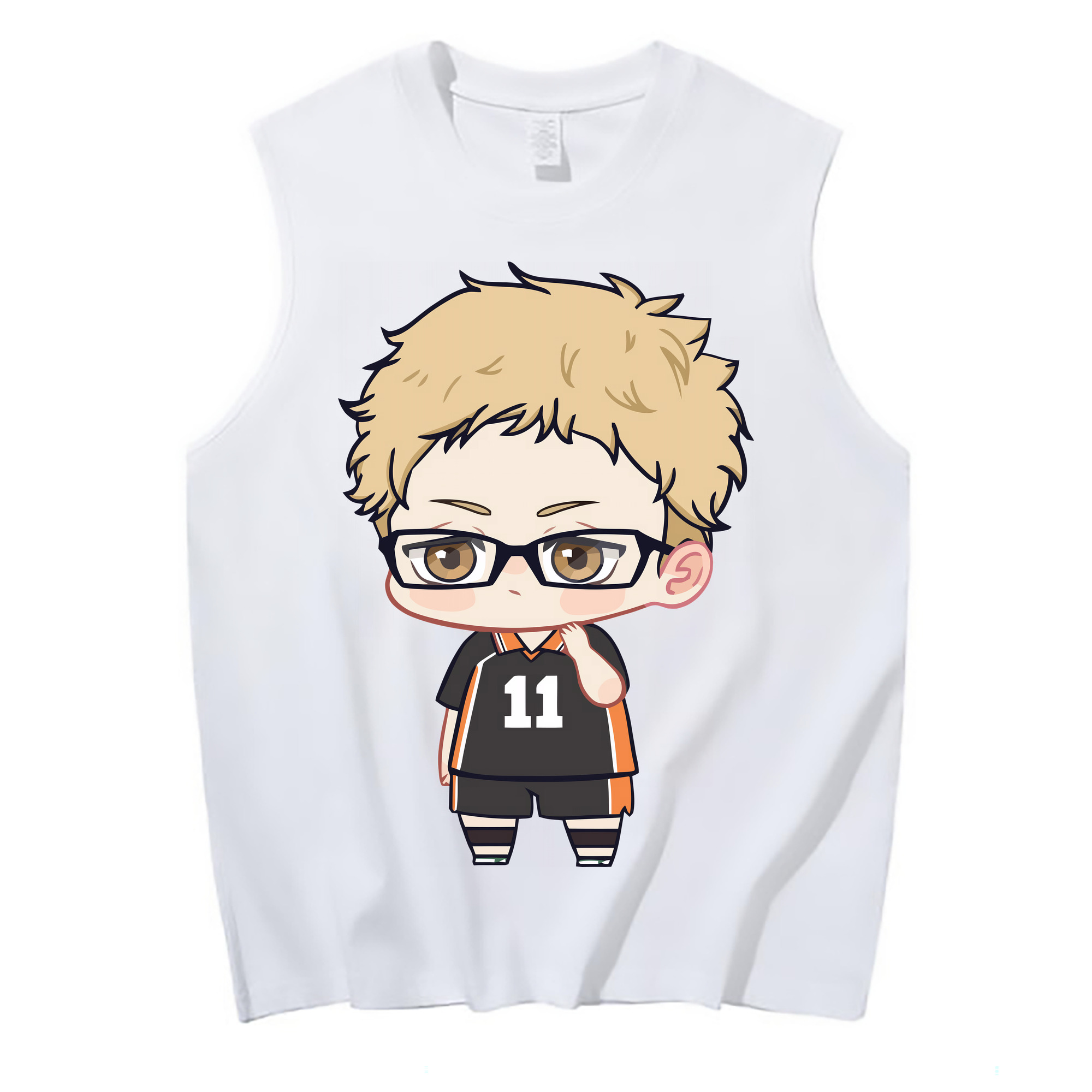 （画像用） ハイキュー!! Haikyu!! コットン100％タンクトップ（フロントプリント）