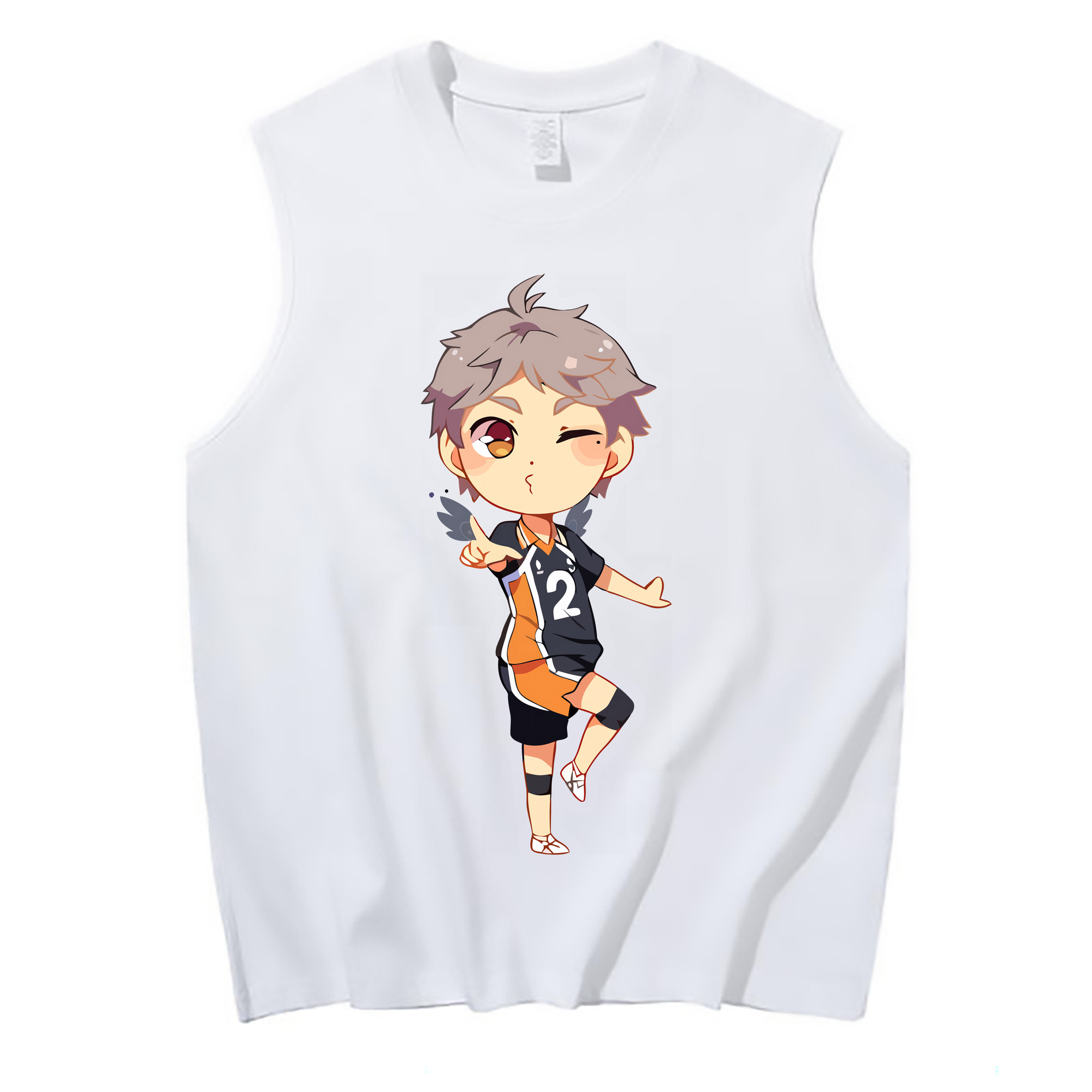 （画像用） ハイキュー!! Haikyu!! コットン100％タンクトップ（フロントプリント）