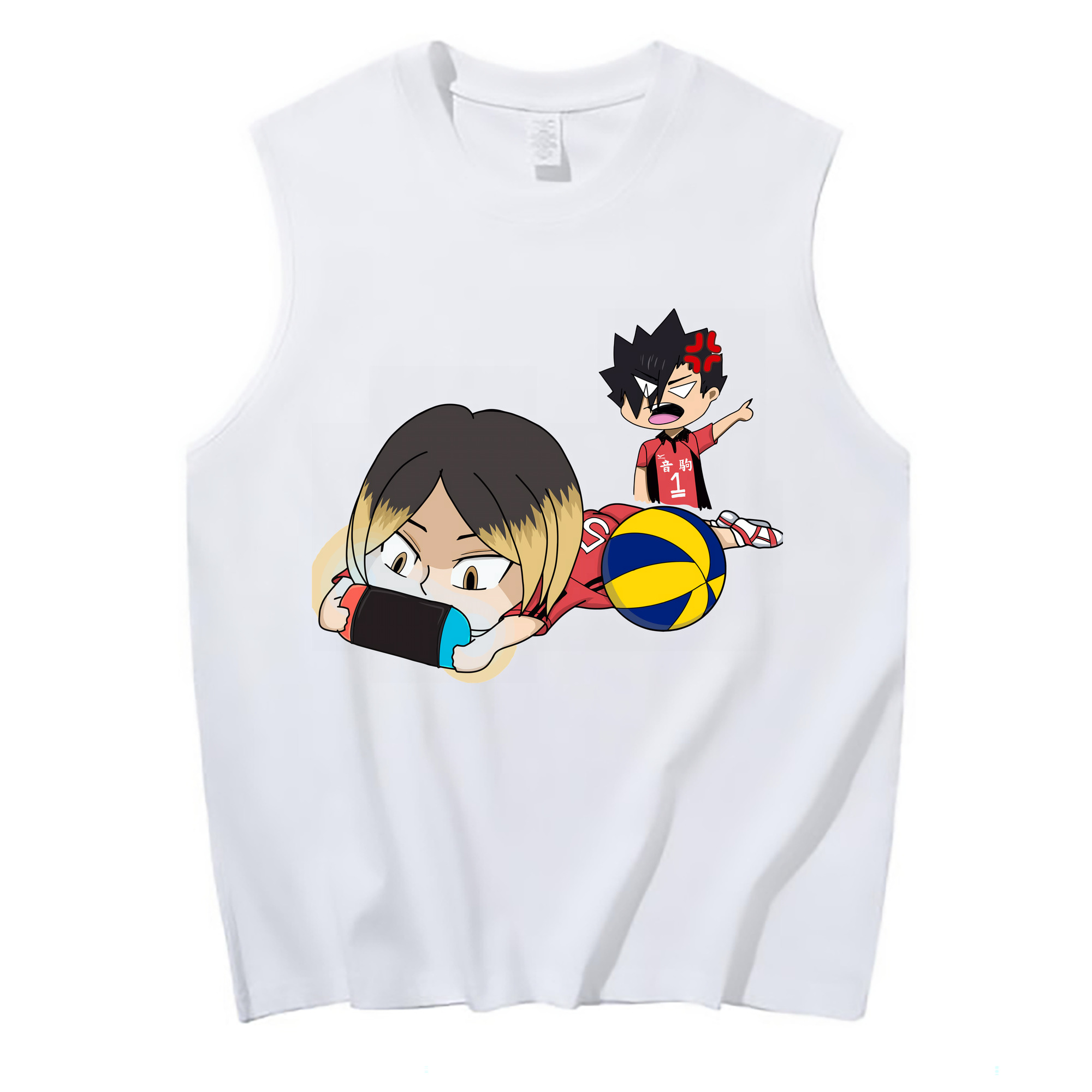 （画像用） ハイキュー!! Haikyu!! コットン100％タンクトップ（フロントプリント）