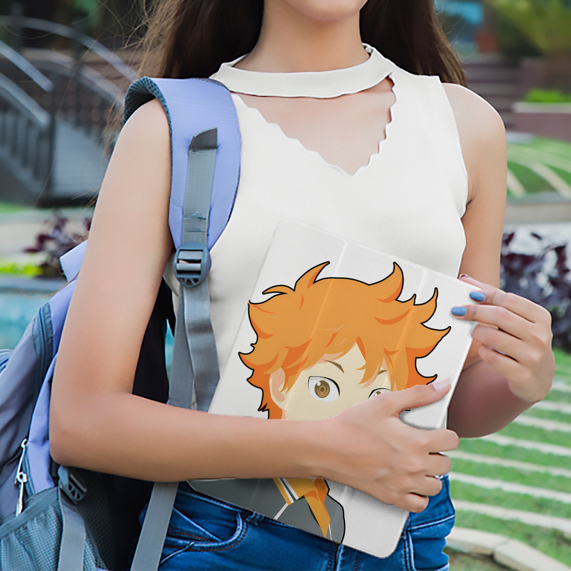 ハイキュー!! Haikyu!! IPad ケース ペン収納付き 三つ折りスタンド PUレザー×シリコン 対応機種9.5/10.5/10.9インチ
