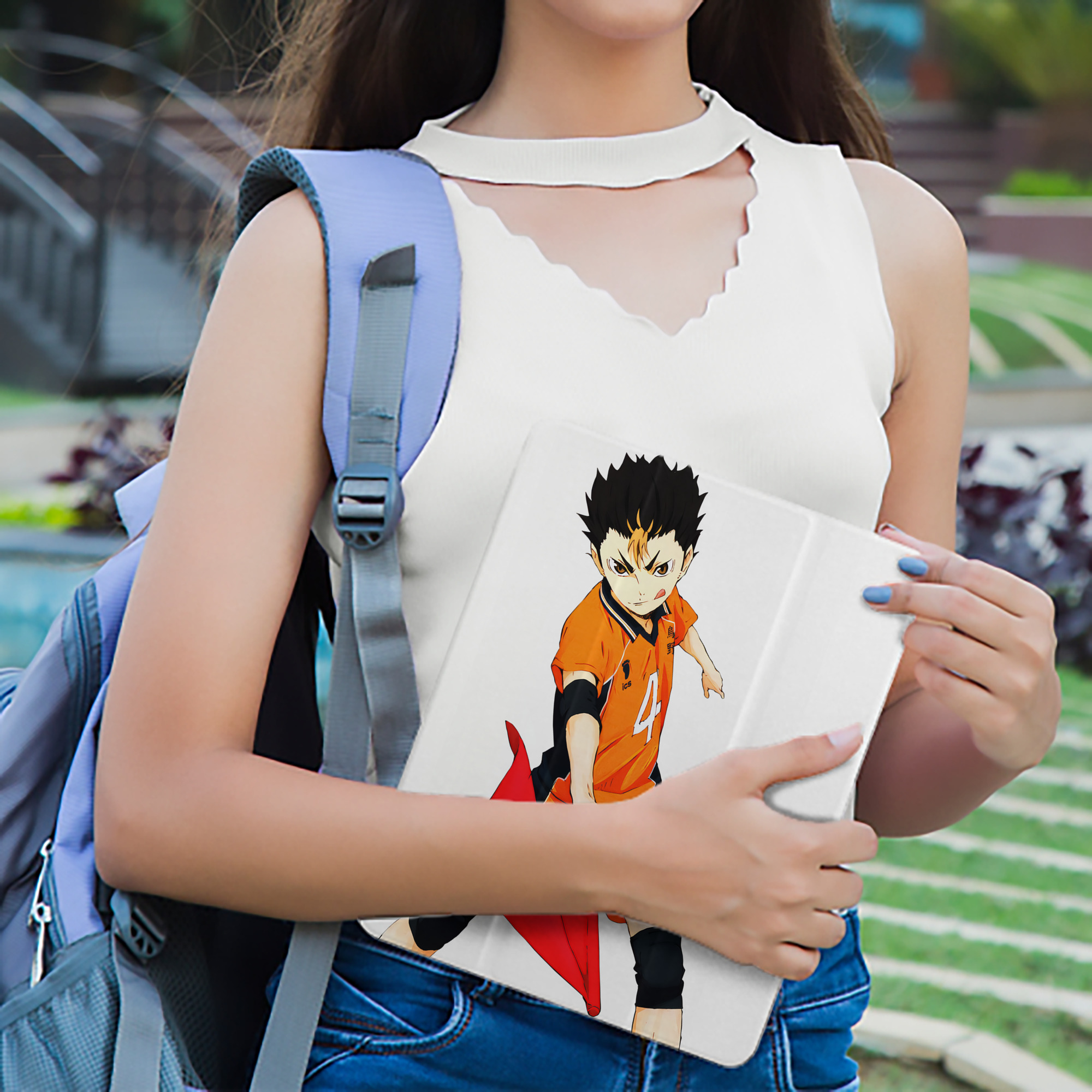 ハイキュー!! Haikyu!! IPad ケース ペン収納付き 三つ折りスタンド PUレザー×シリコン 対応機種9.5/10.5/10.9インチ