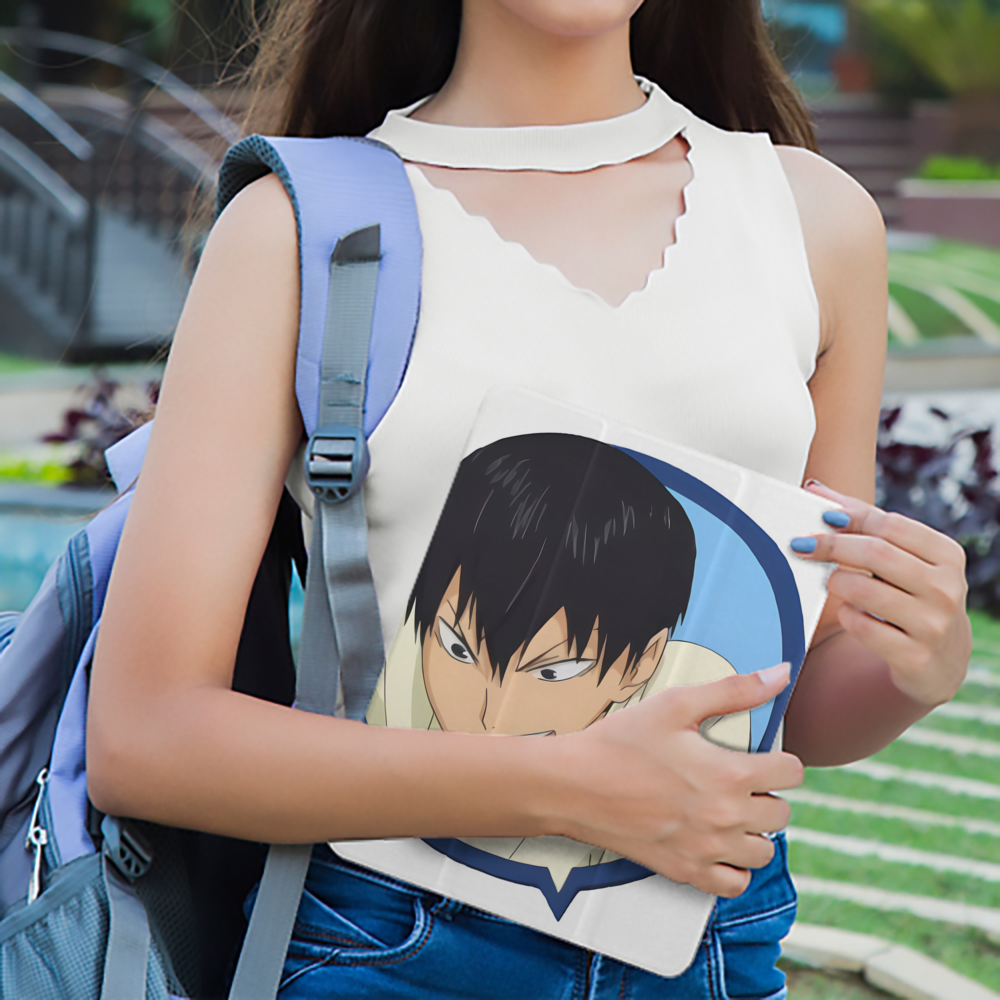 ハイキュー!! Haikyu!! IPad ケース ペン収納付き 三つ折りスタンド PUレザー×シリコン 対応機種9.5/10.5/10.9インチ