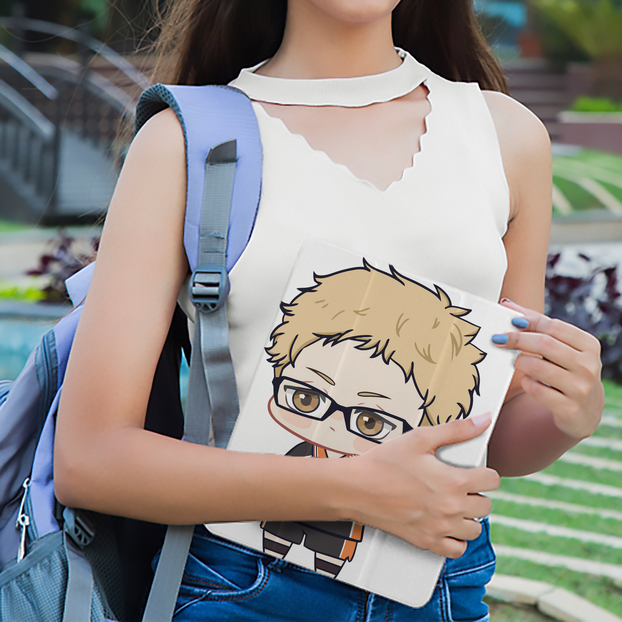 ハイキュー!! Haikyu!! IPad ケース ペン収納付き 三つ折りスタンド PUレザー×シリコン 対応機種9.5/10.5/10.9インチ