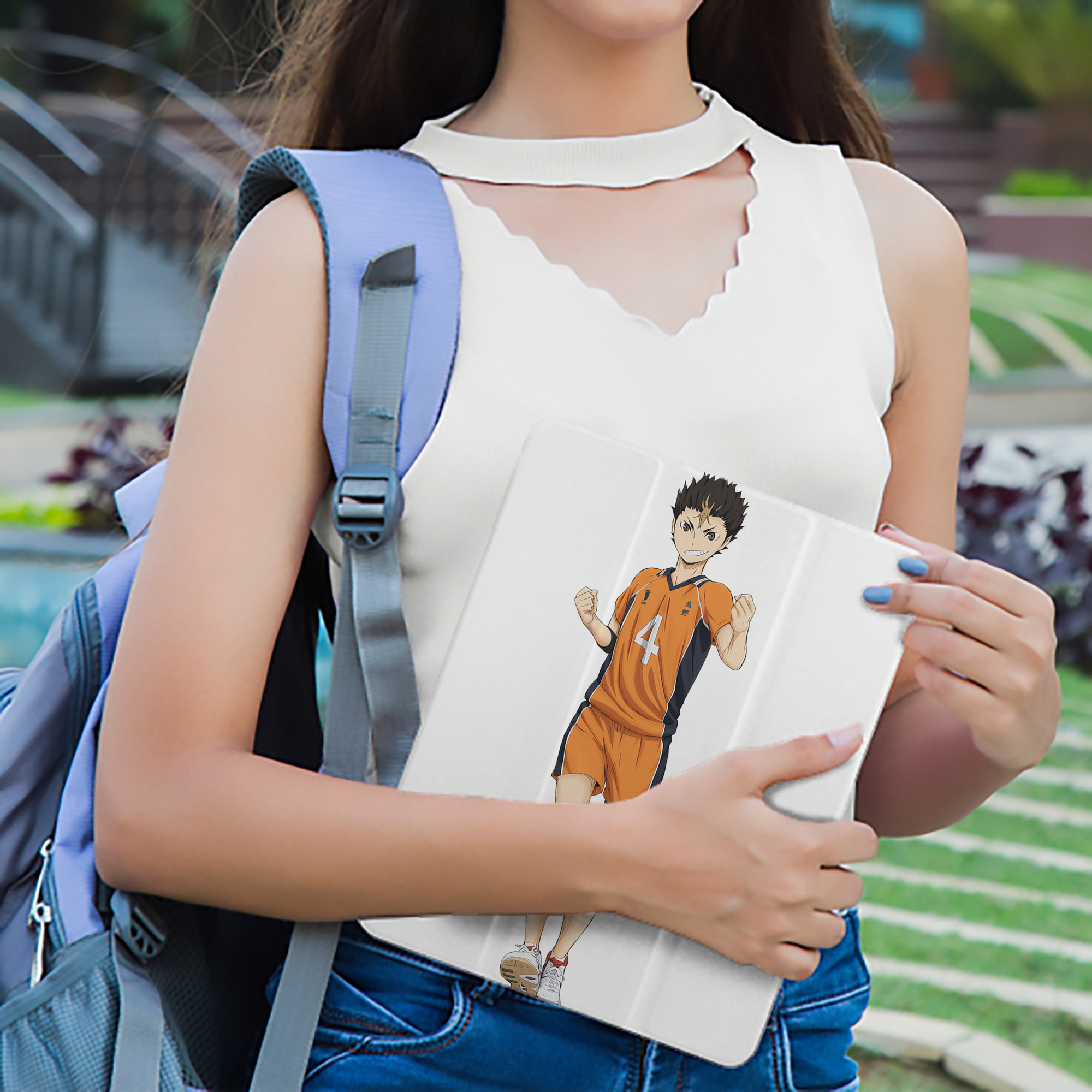 ハイキュー!! Haikyu!! IPad ケース ペン収納付き 三つ折りスタンド PUレザー×シリコン 対応機種9.5/10.5/10.9インチ