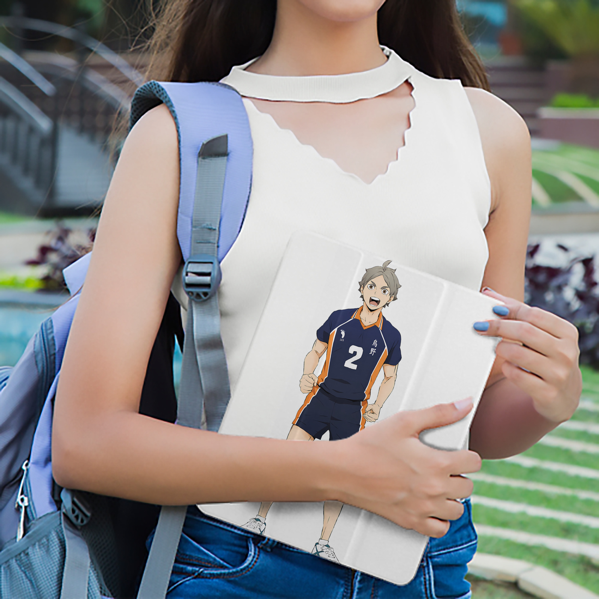 ハイキュー!! Haikyu!! IPad ケース ペン収納付き 三つ折りスタンド PUレザー×シリコン 対応機種9.5/10.5/10.9インチ