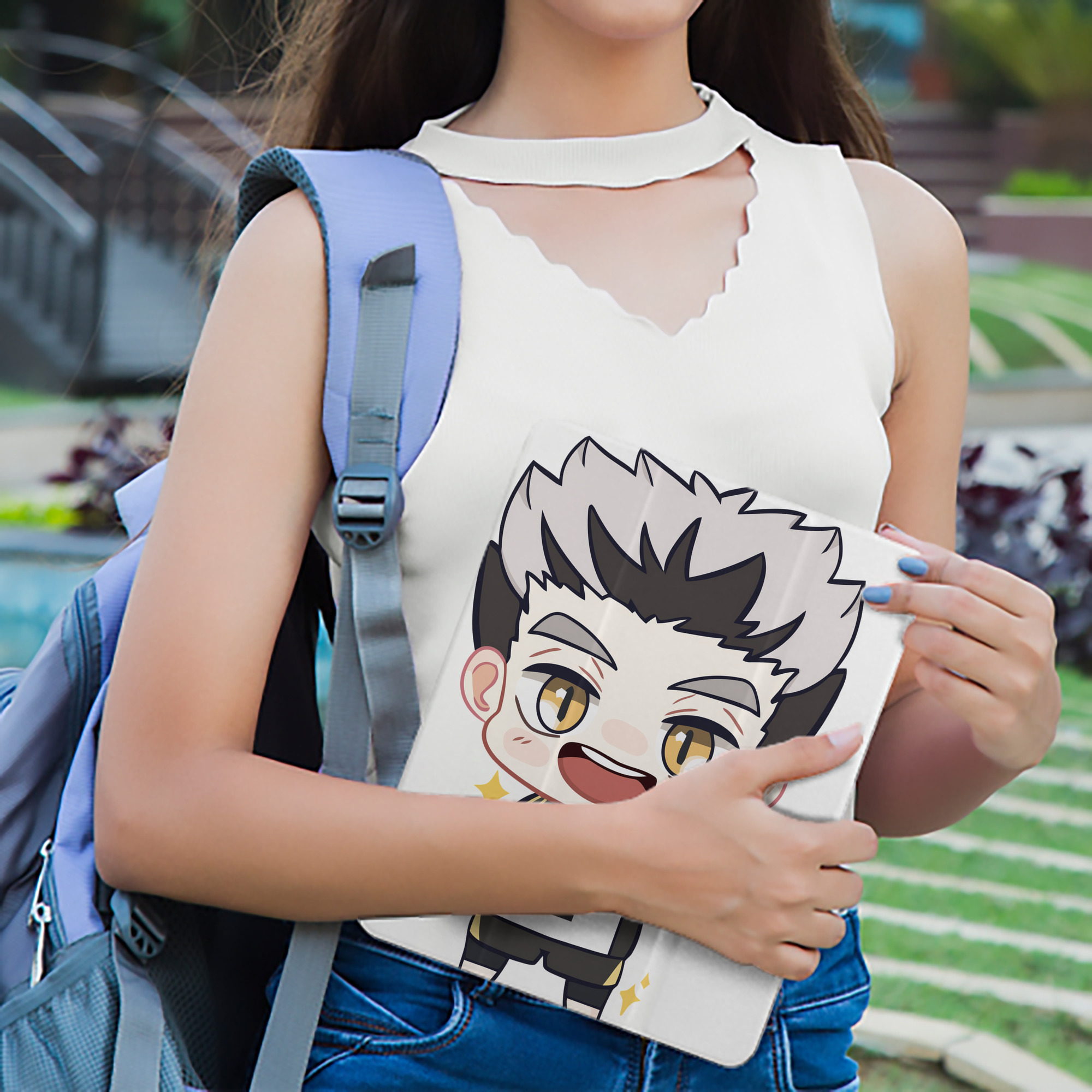 ハイキュー!! Haikyu!! IPad ケース ペン収納付き 三つ折りスタンド PUレザー×シリコン 対応機種9.5/10.5/10.9インチ
