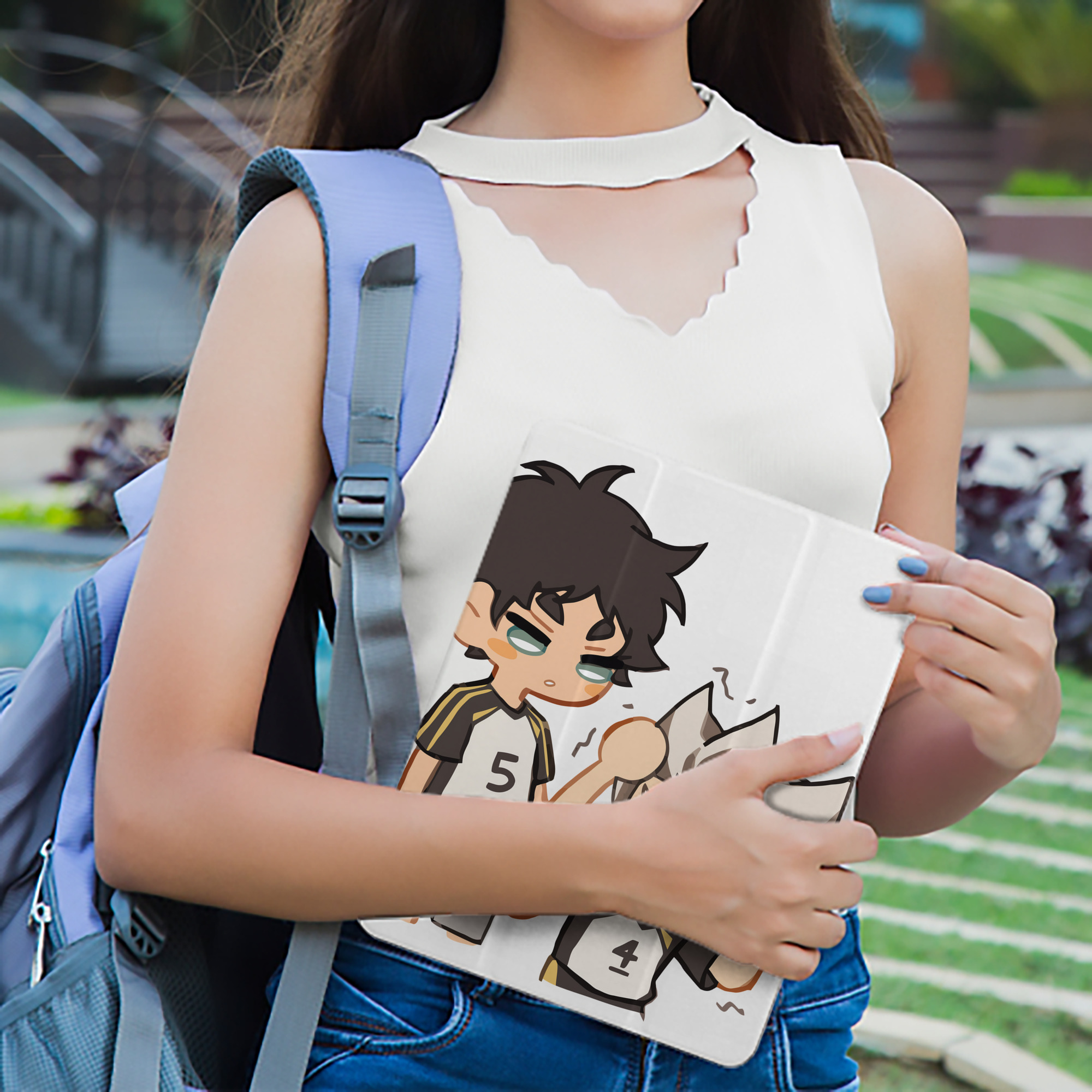 ハイキュー!! Haikyu!! IPad ケース ペン収納付き 三つ折りスタンド PUレザー×シリコン 対応機種9.5/10.5/10.9インチ