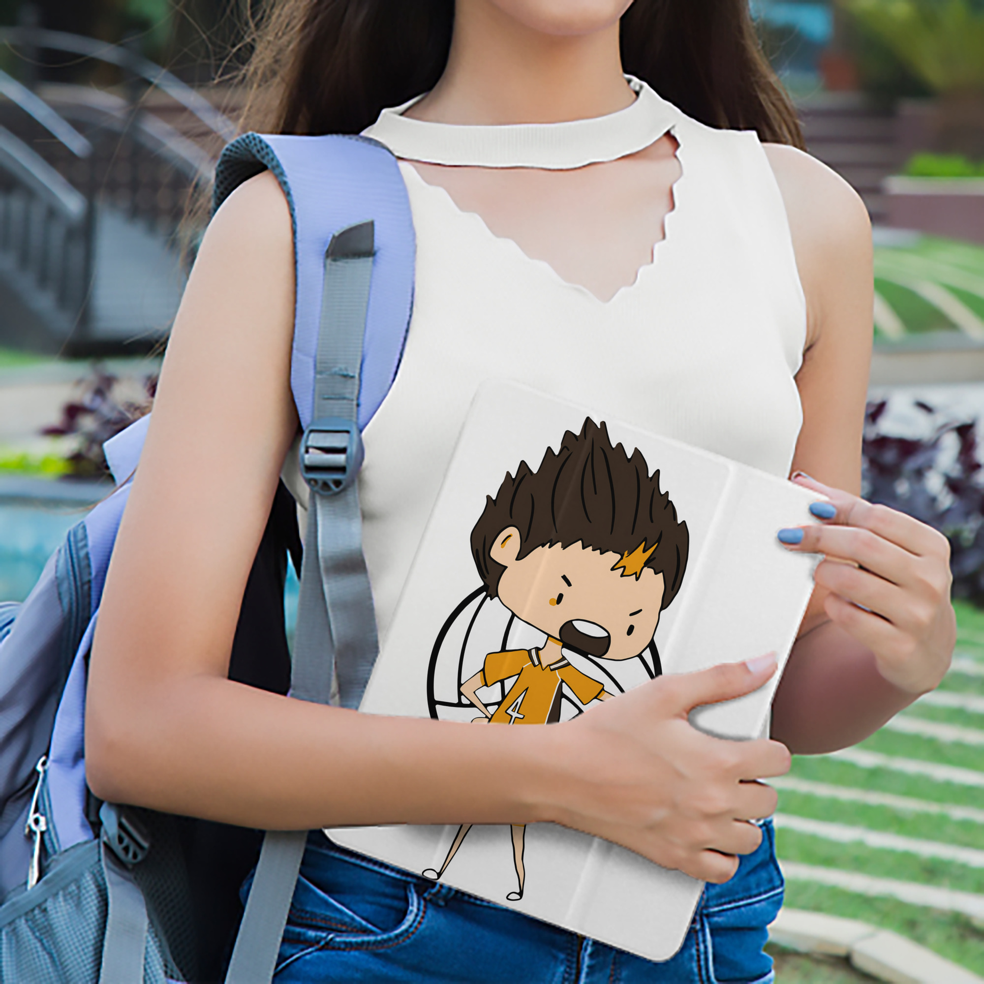 ハイキュー!! Haikyu!! IPad ケース ペン収納付き 三つ折りスタンド PUレザー×シリコン 対応機種9.5/10.5/10.9インチ