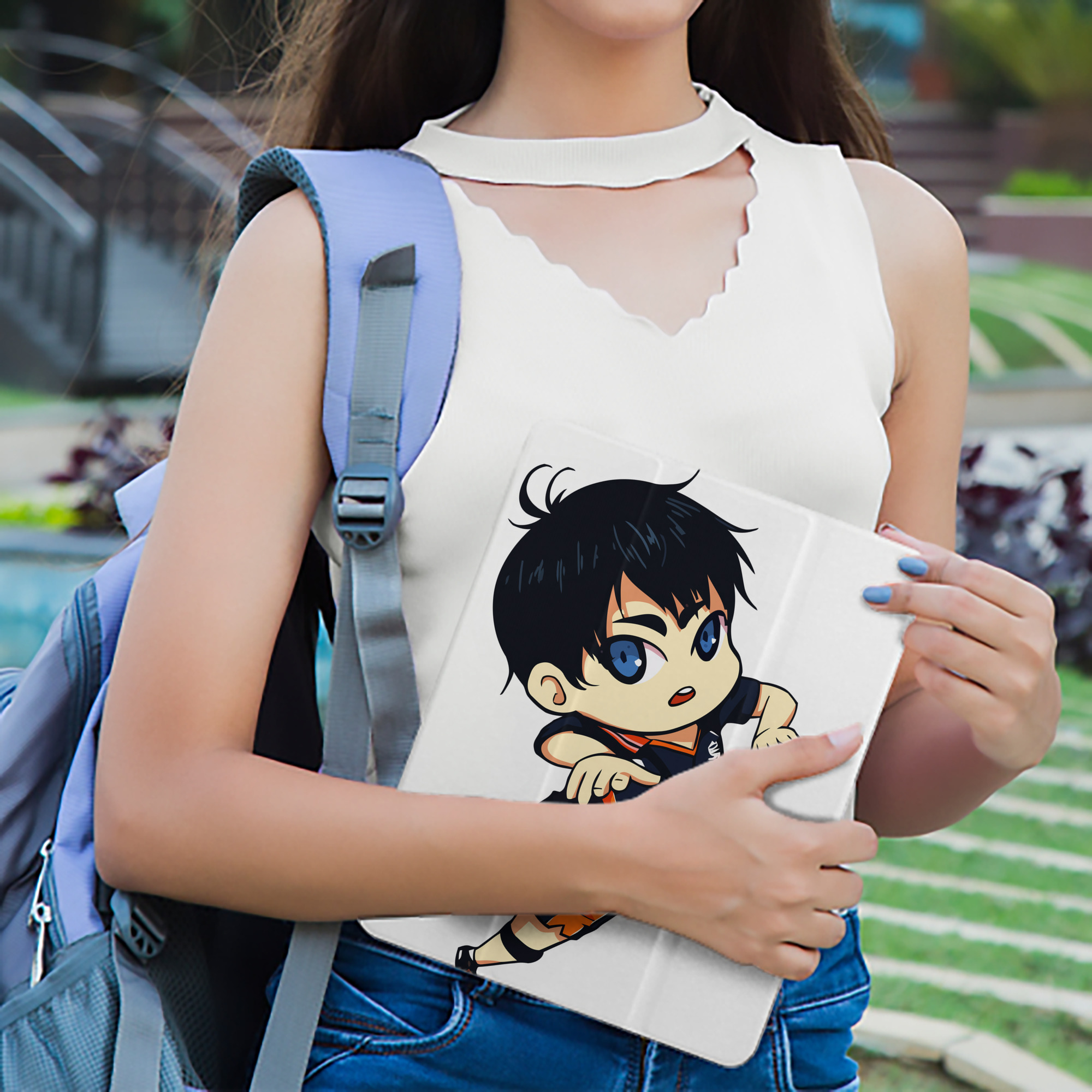 ハイキュー!! Haikyu!! IPad ケース ペン収納付き 三つ折りスタンド PUレザー×シリコン 対応機種9.5/10.5/10.9インチ
