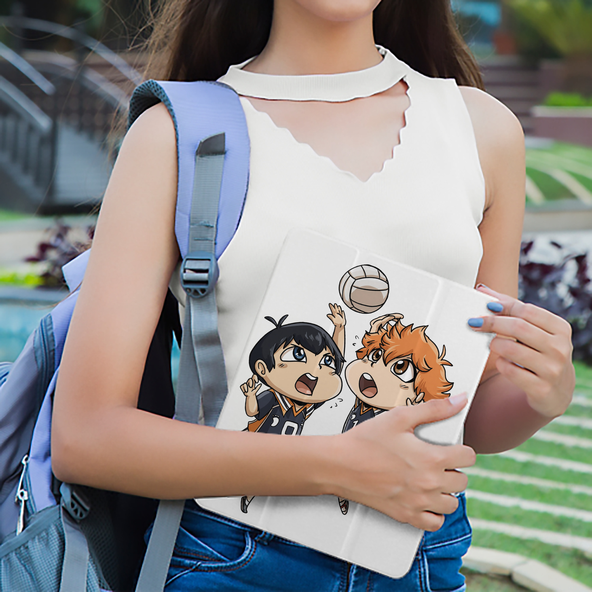 ハイキュー!! Haikyu!! IPad ケース ペン収納付き 三つ折りスタンド PUレザー×シリコン 対応機種9.5/10.5/10.9インチ