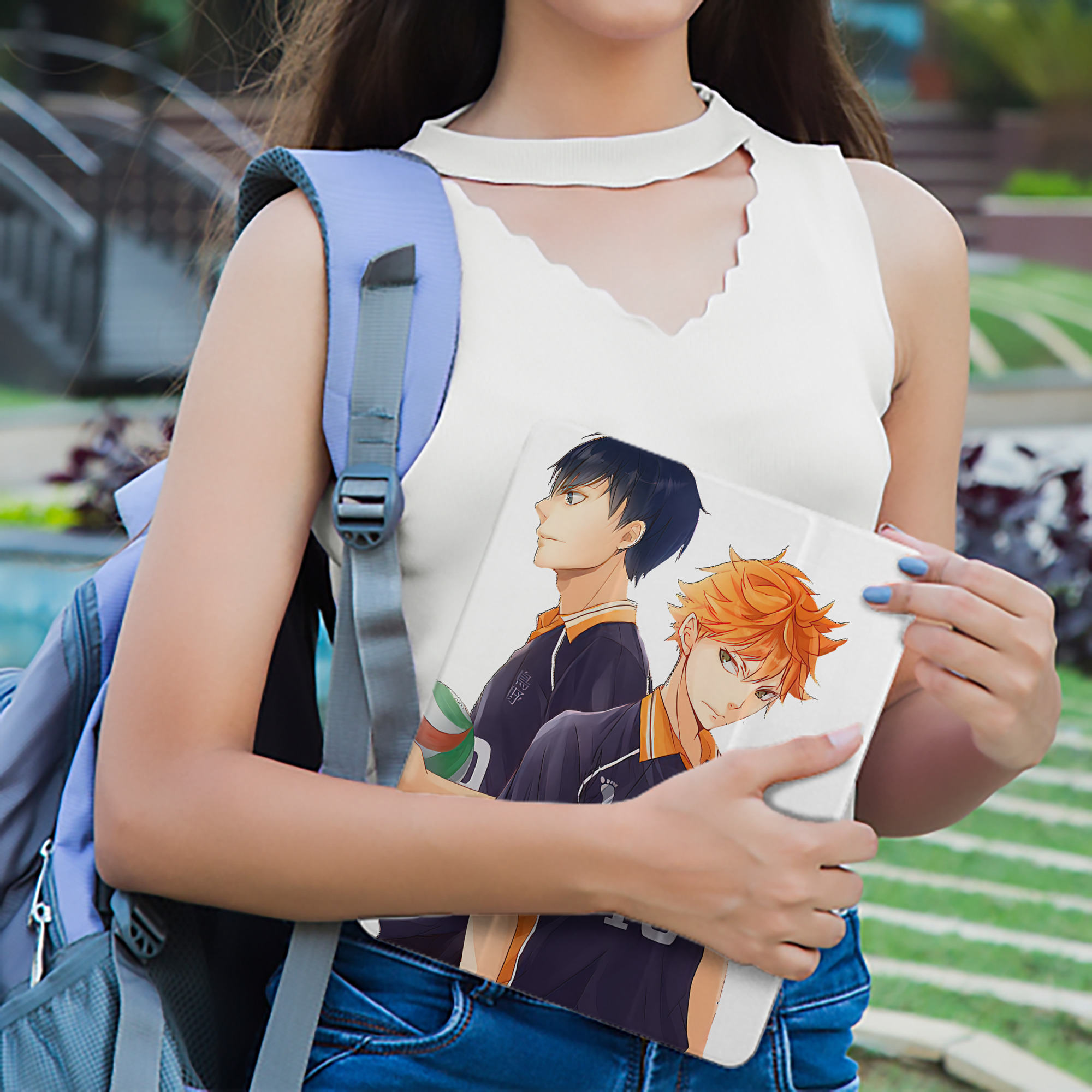 ハイキュー!! Haikyu!! IPad ケース ペン収納付き 三つ折りスタンド PUレザー×シリコン 対応機種9.5/10.5/10.9インチ