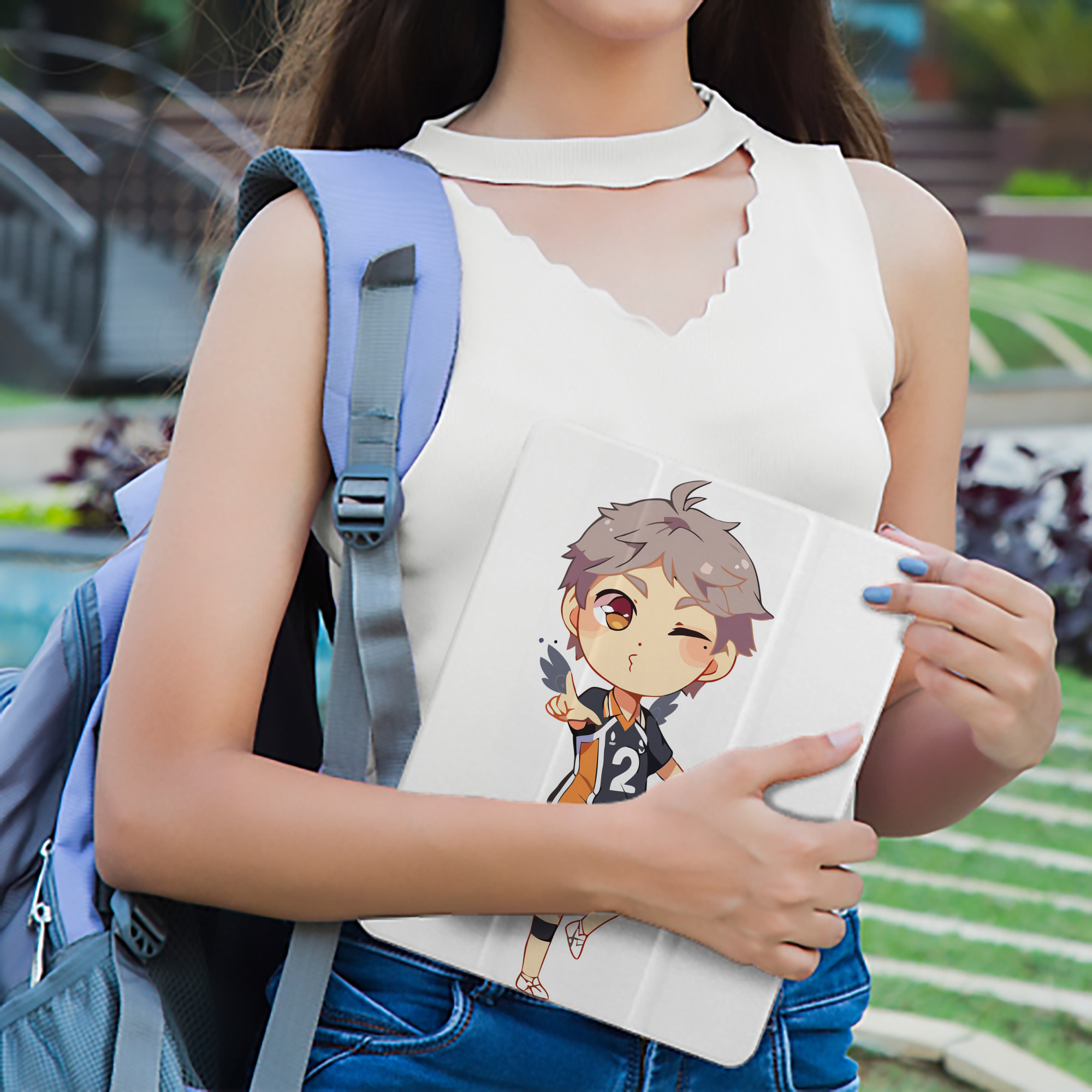 ハイキュー!! Haikyu!! IPad ケース ペン収納付き 三つ折りスタンド PUレザー×シリコン 対応機種9.5/10.5/10.9インチ