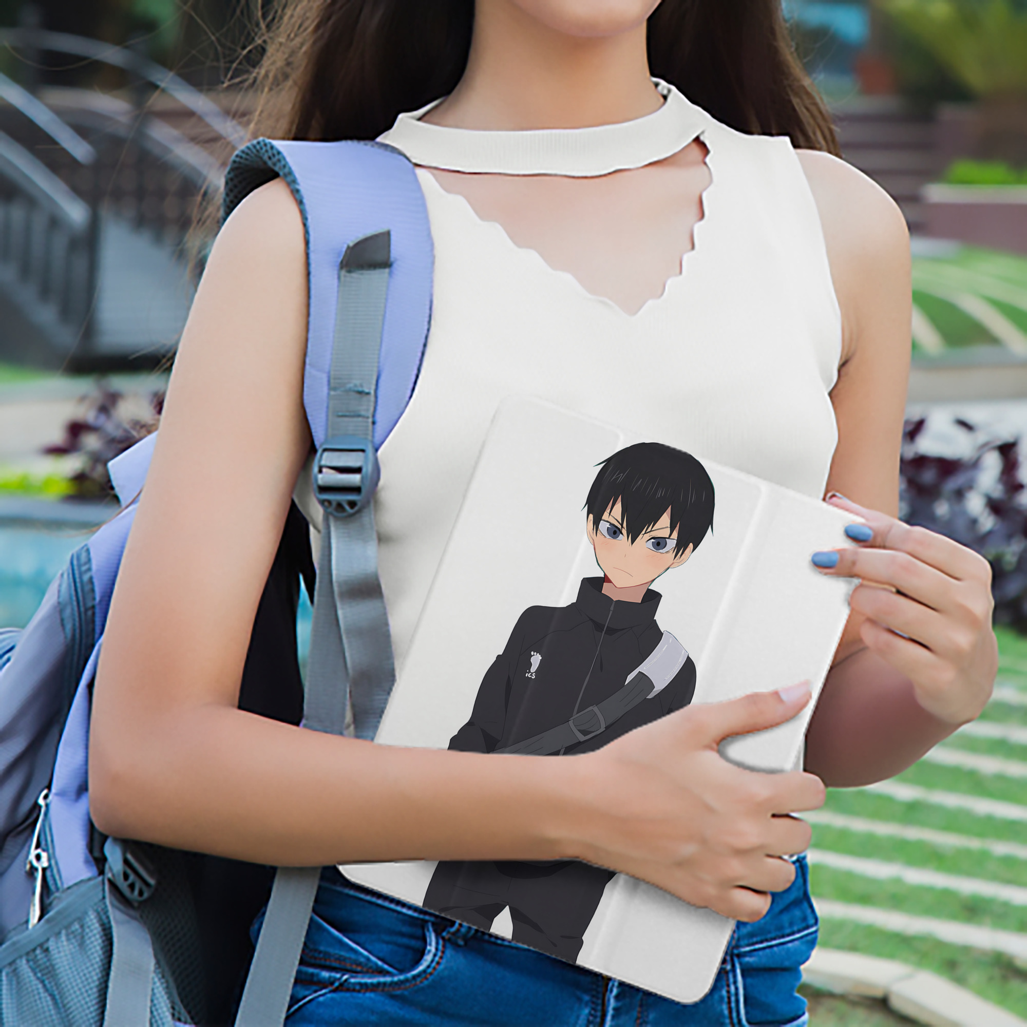 ハイキュー!! Haikyu!! IPad ケース ペン収納付き 三つ折りスタンド PUレザー×シリコン 対応機種9.5/10.5/10.9インチ
