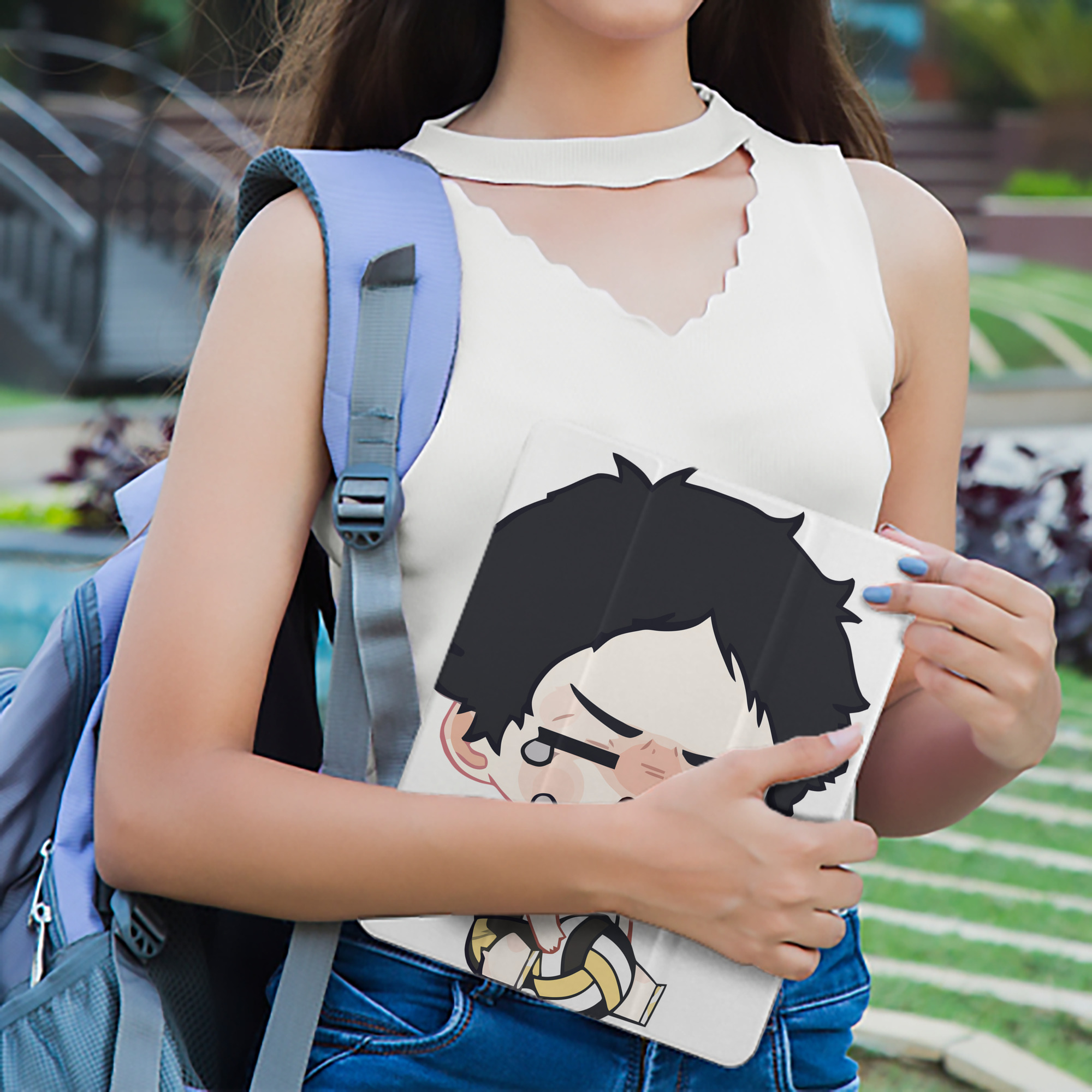 ハイキュー!! Haikyu!! IPad ケース ペン収納付き 三つ折りスタンド PUレザー×シリコン 対応機種9.5/10.5/10.9インチ