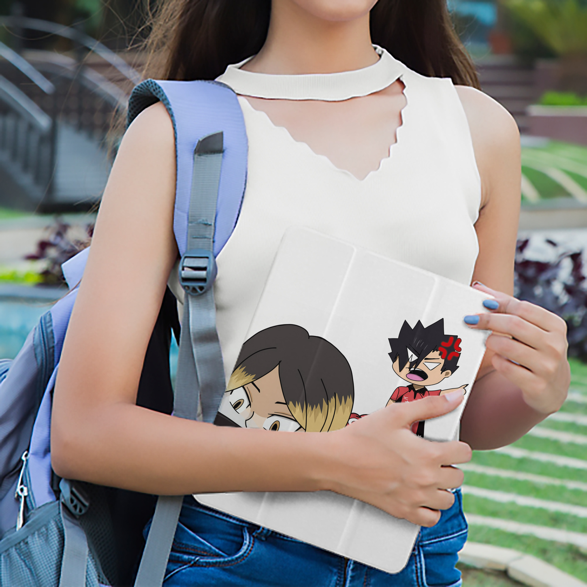 ハイキュー!! Haikyu!! IPad ケース ペン収納付き 三つ折りスタンド PUレザー×シリコン 対応機種9.5/10.5/10.9インチ