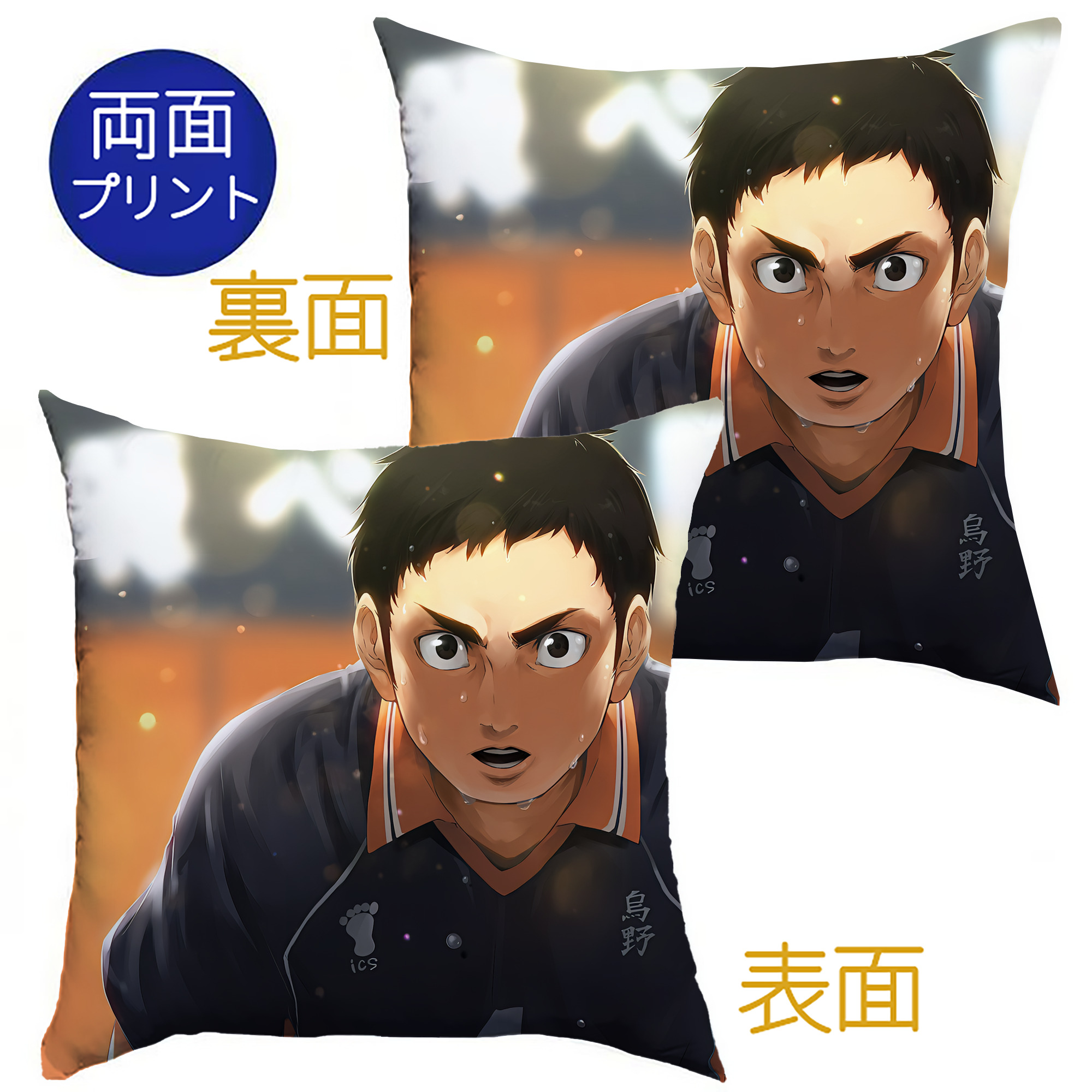 （画像用） ハイキュー!! Haikyu!! クッションカバー＆本体セット（ポリエステル素材）