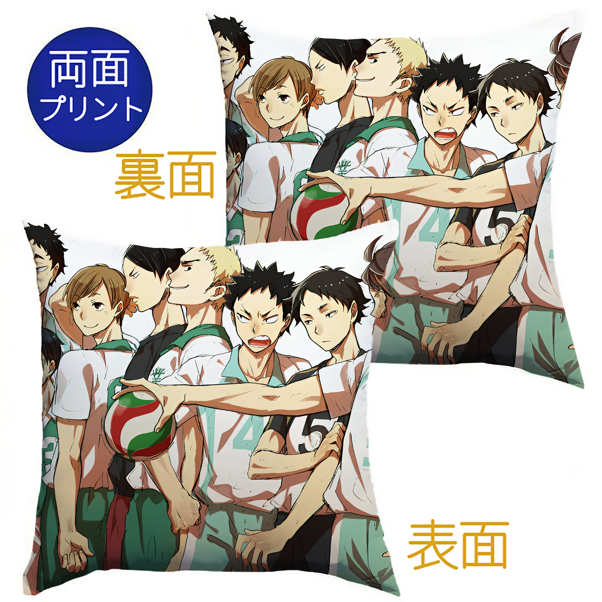 （画像用） ハイキュー!! Haikyu!! クッションカバー＆本体セット（ポリエステル素材）