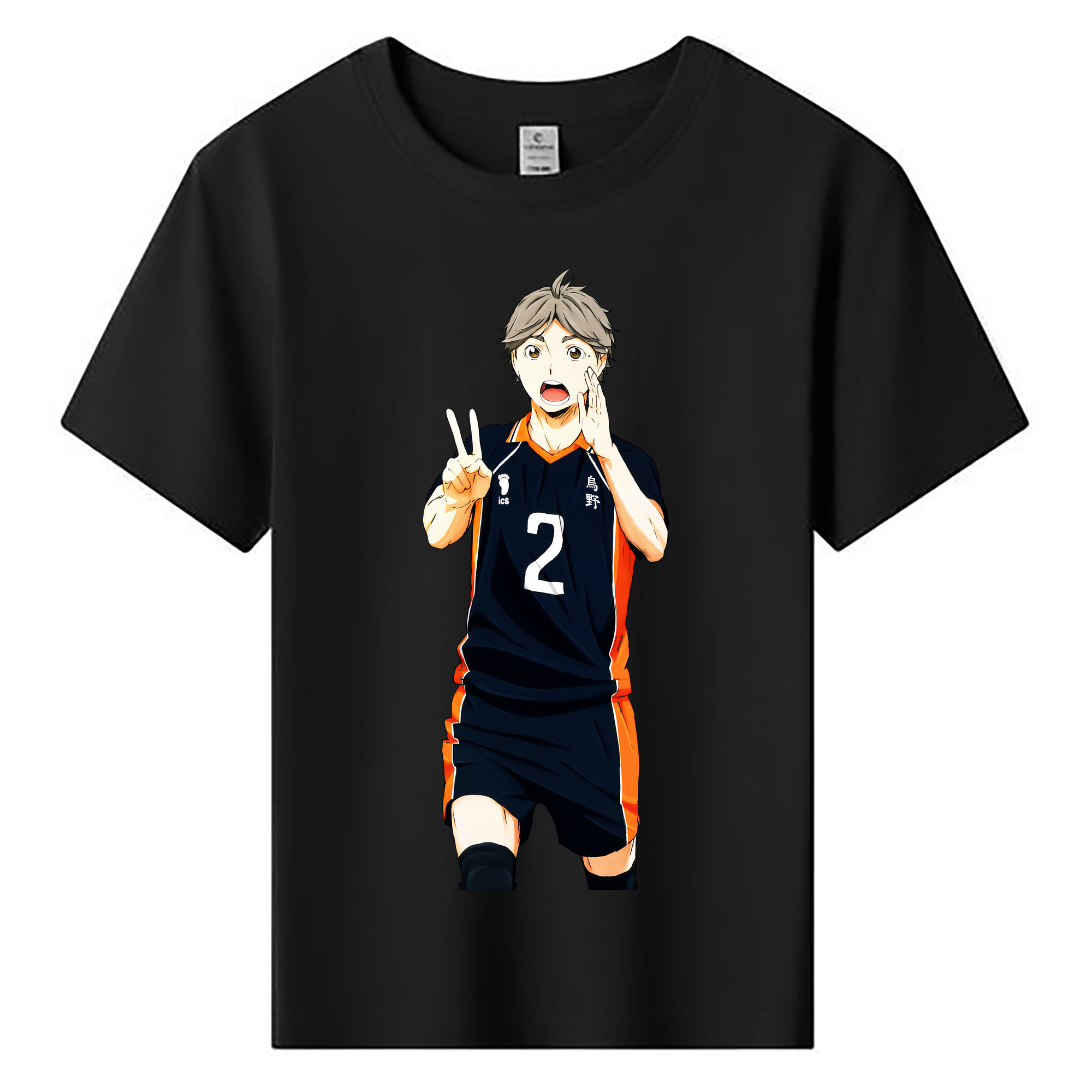 （画像用） ハイキュー!! Haikyu!! 綿100％キッズTシャツ（フロントプリント）