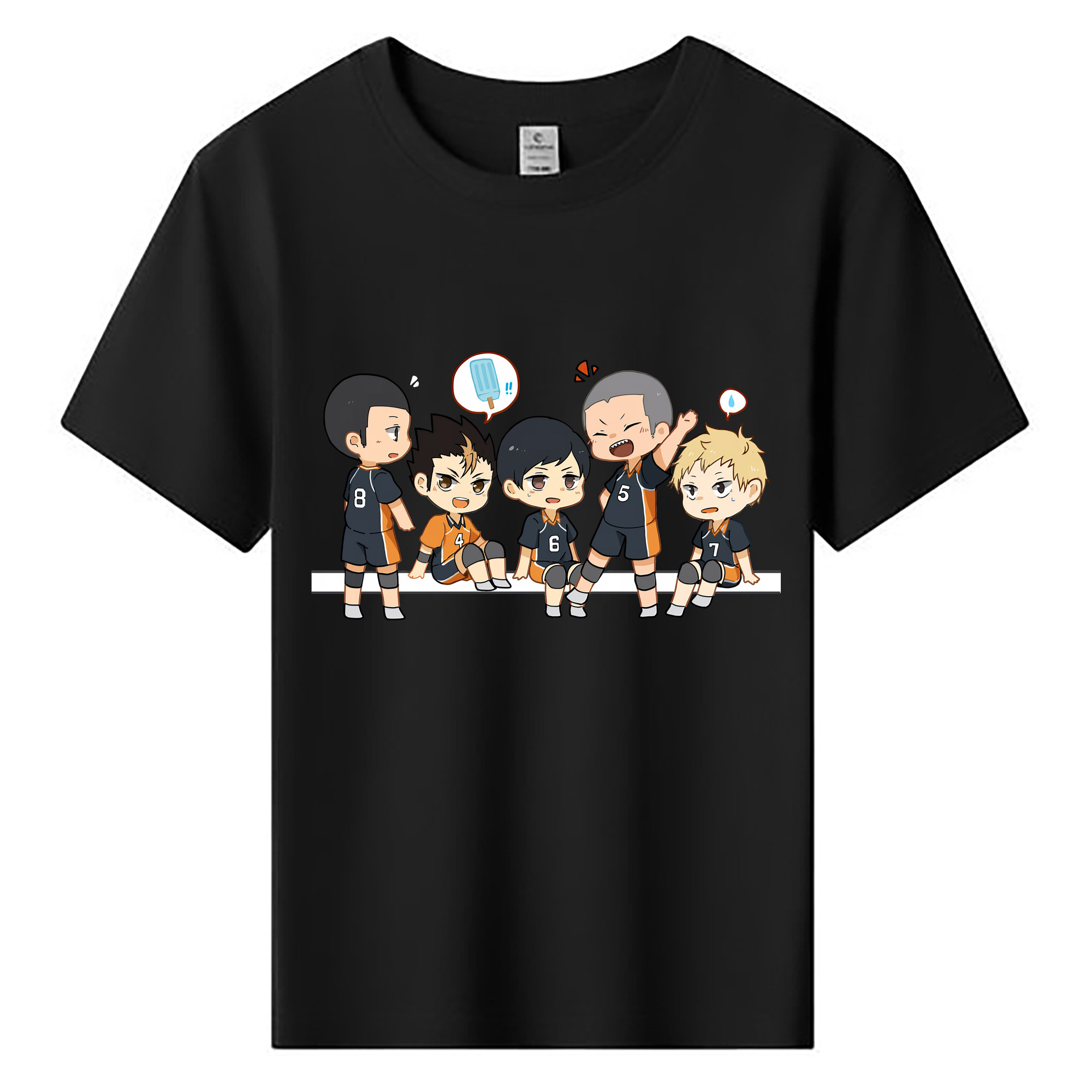（画像用） ハイキュー!! Haikyu!! 綿100％キッズTシャツ（フロントプリント）